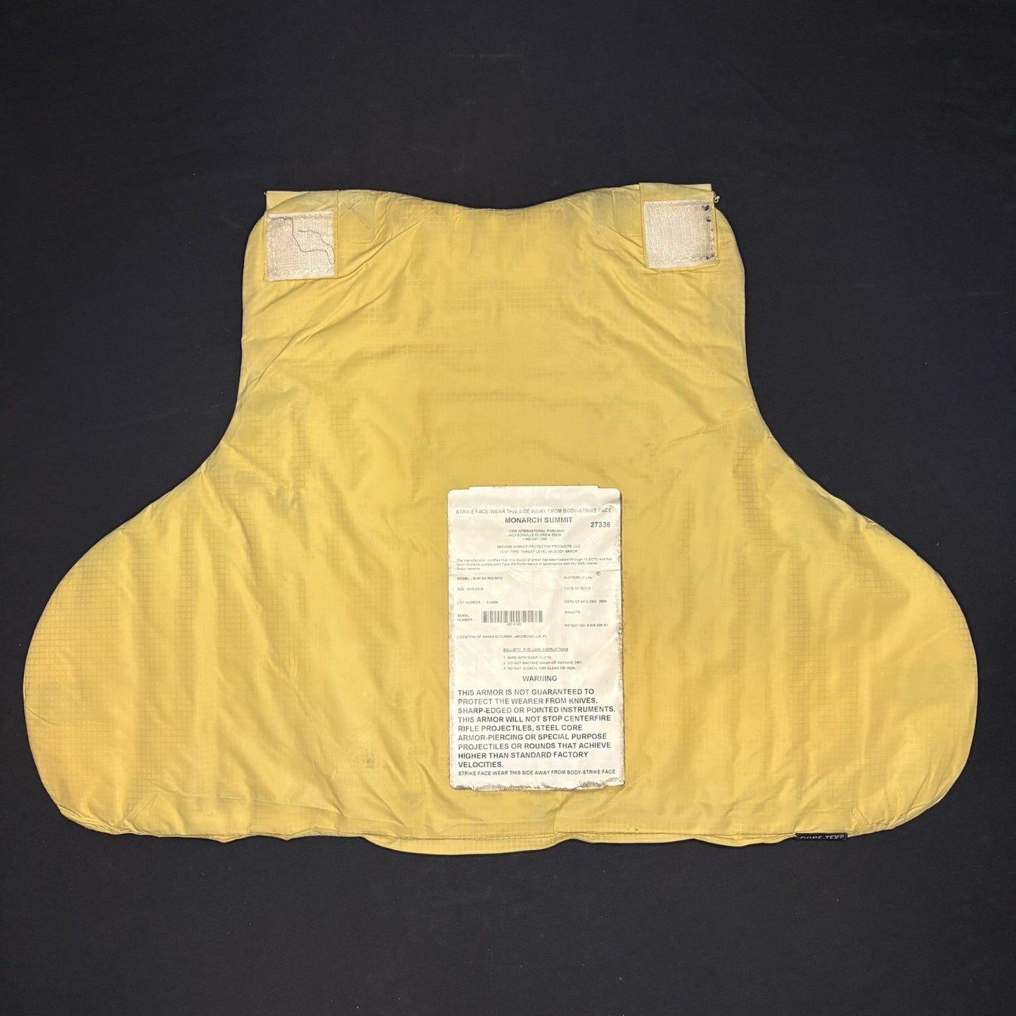 Second Chance 3A IIIA Bullet Proof Vest Size XL Ballistic Vest w/ Trauma Plate9