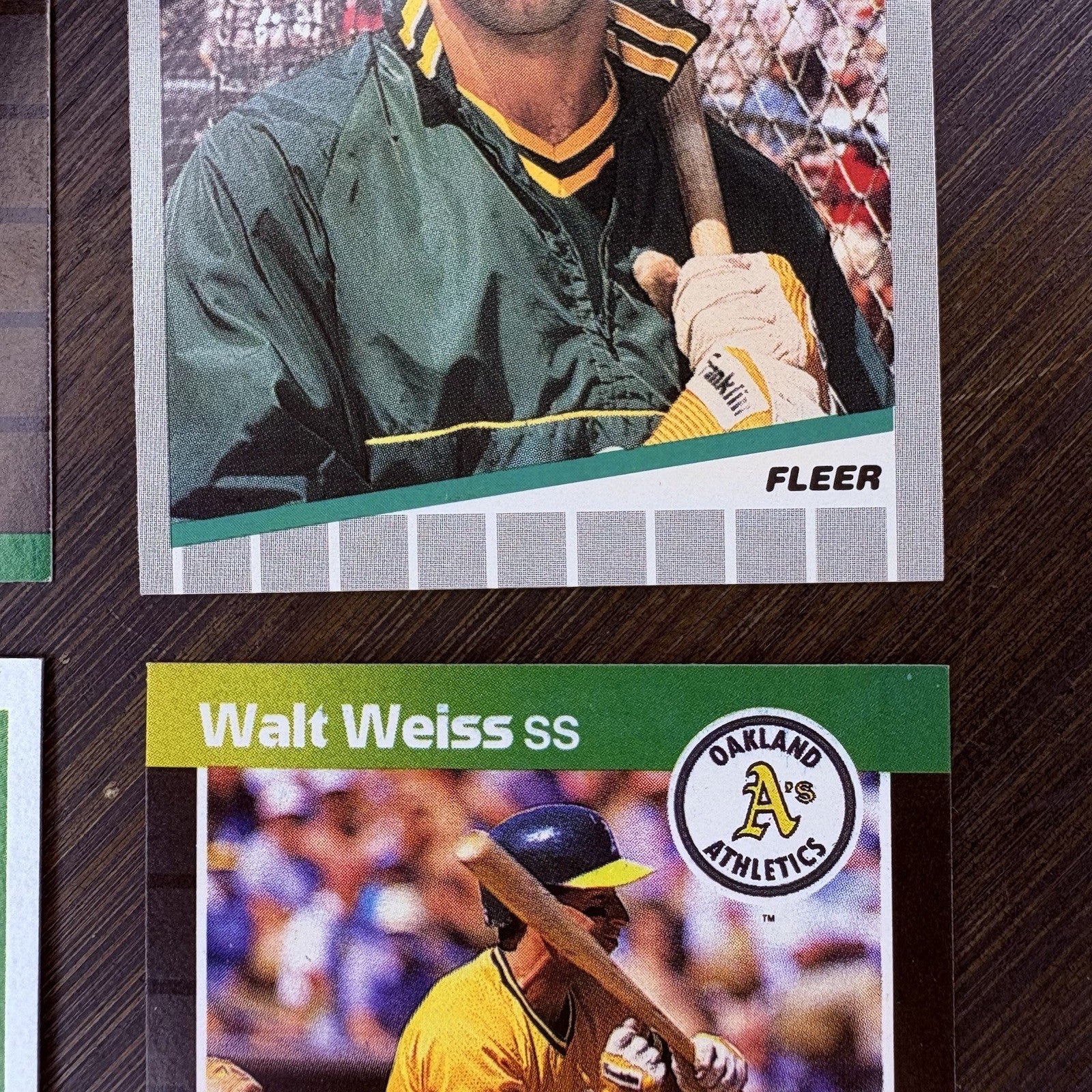 1989 Walt Weiss Trading Card (Lot Of 4) #316, #446, #24 HIGH GRADE8