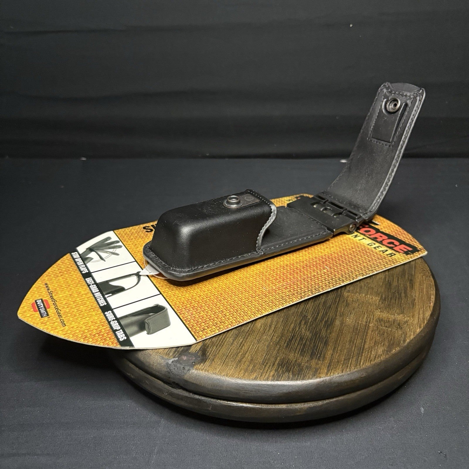 Leather Magazine Carrier ~Spring Loaded~ Pouch  .40, .357, 9mm Rapid Deployment3