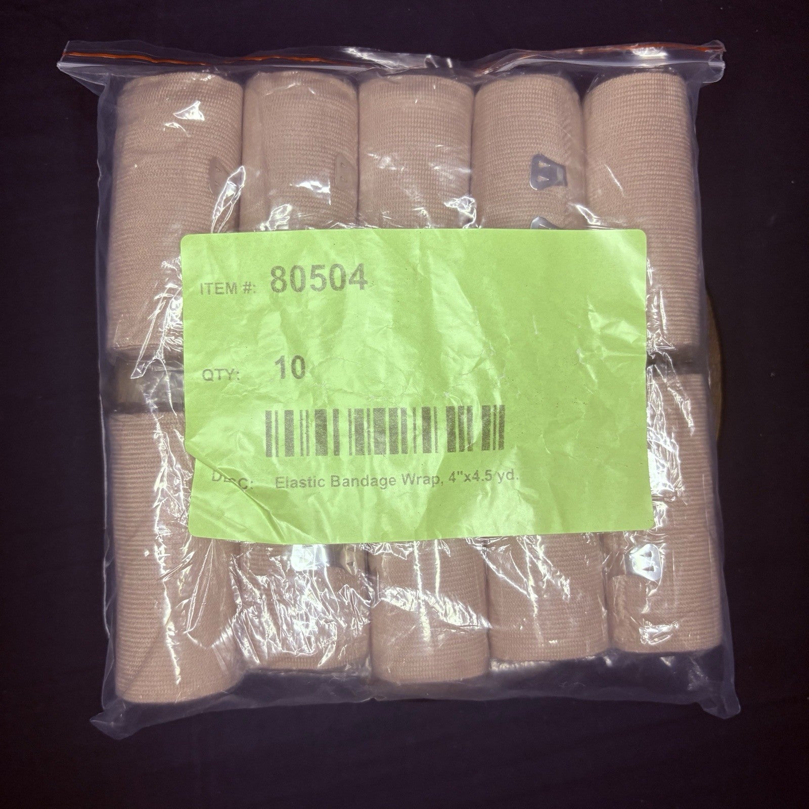 (10 Pack) Cotton Elastic Compression Bandages (4"x4.5yd) Body Wrap With Clips2