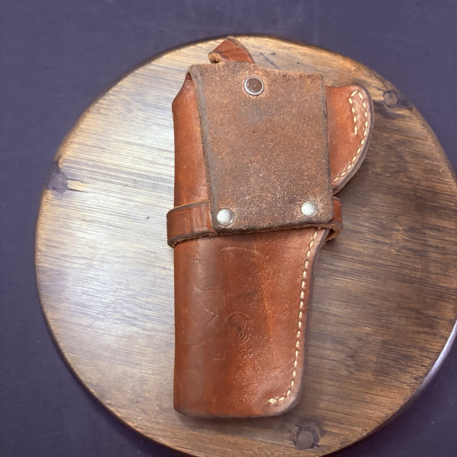 Smith & Wesson 4" K Frame Revolver Holster Leather (Size 21 64) Retention Snaps3