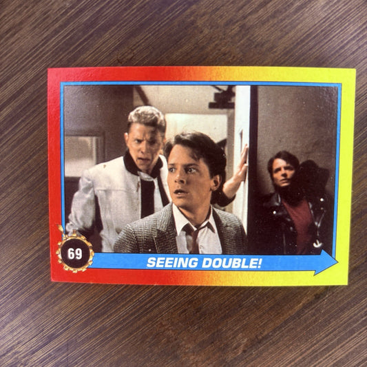 1989 Topps Back to the Future #69 "Seeing Double!" High Grade Trading Card0