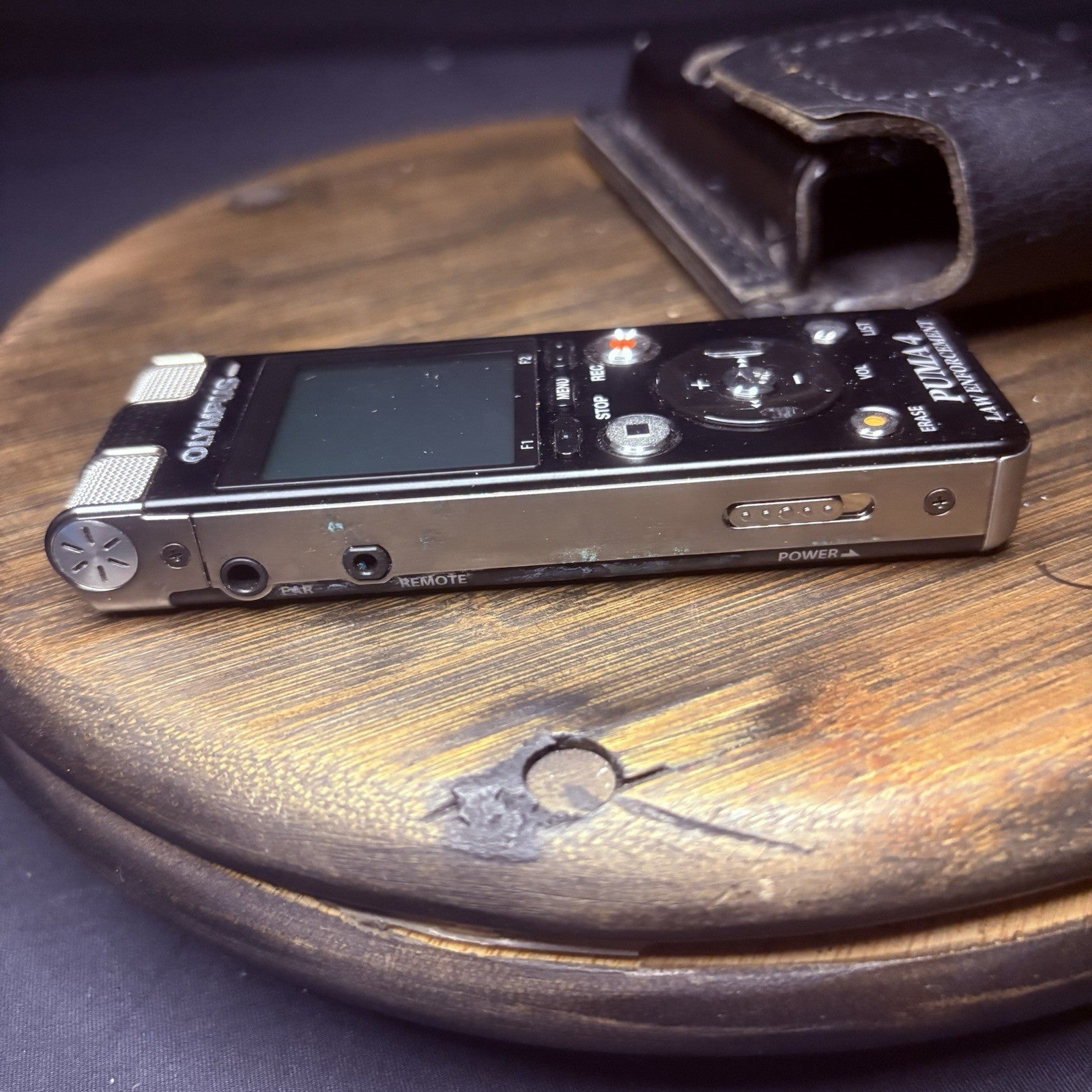 Olympus Puma 4 Law Enforcement Micro SD Voice Recorder w/Leather Case (Untested)5