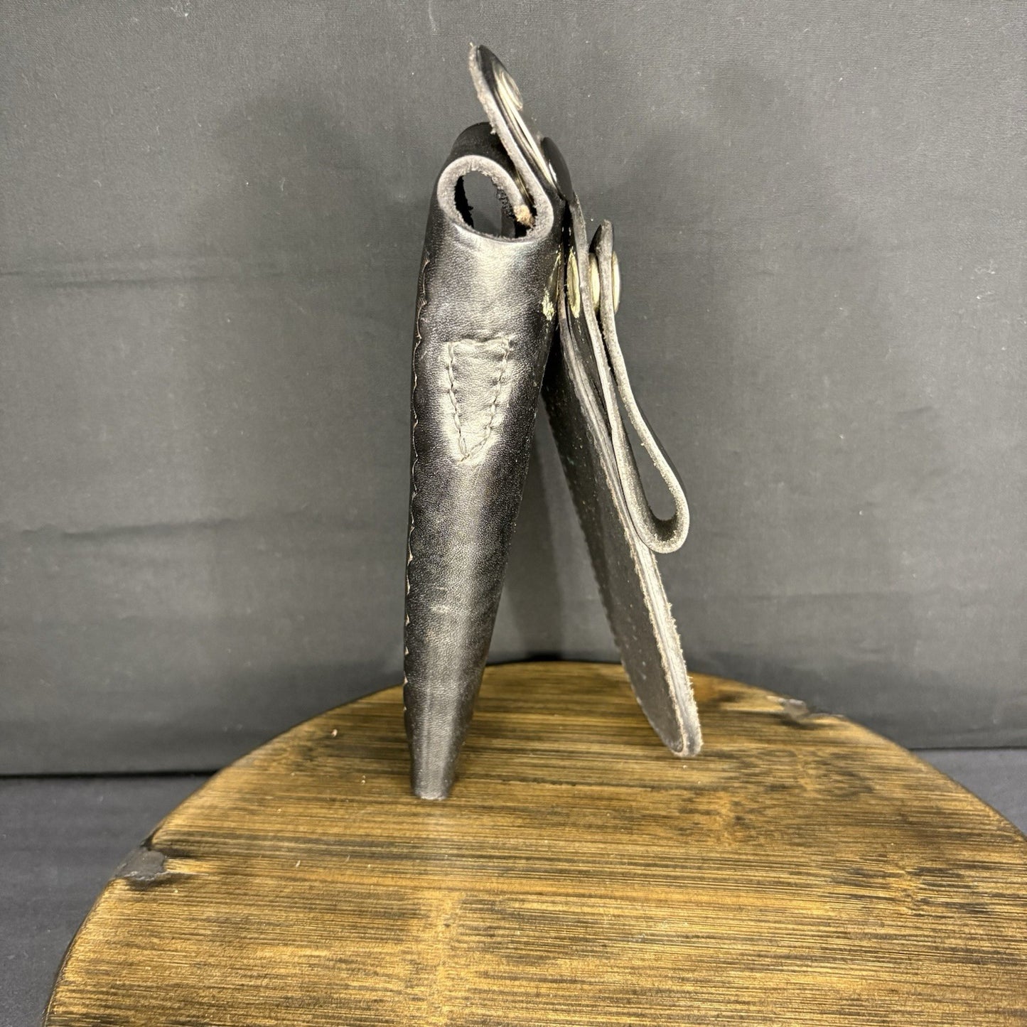 Tex Shoemaker 11PL Black Basket Leather OWB Paddle Holster For S&W K Revolver 3”9