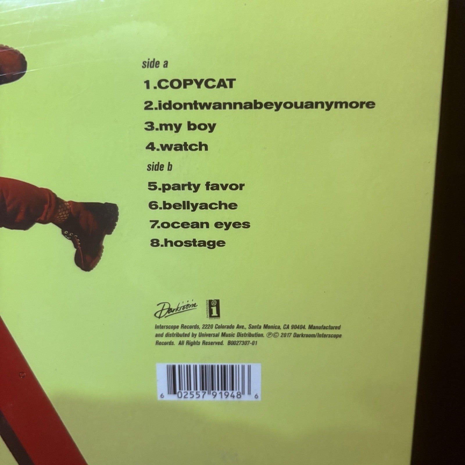 Billie Eilish - Don't Smile At Me [New Vinyl RED LP] Extended Play SEALED5