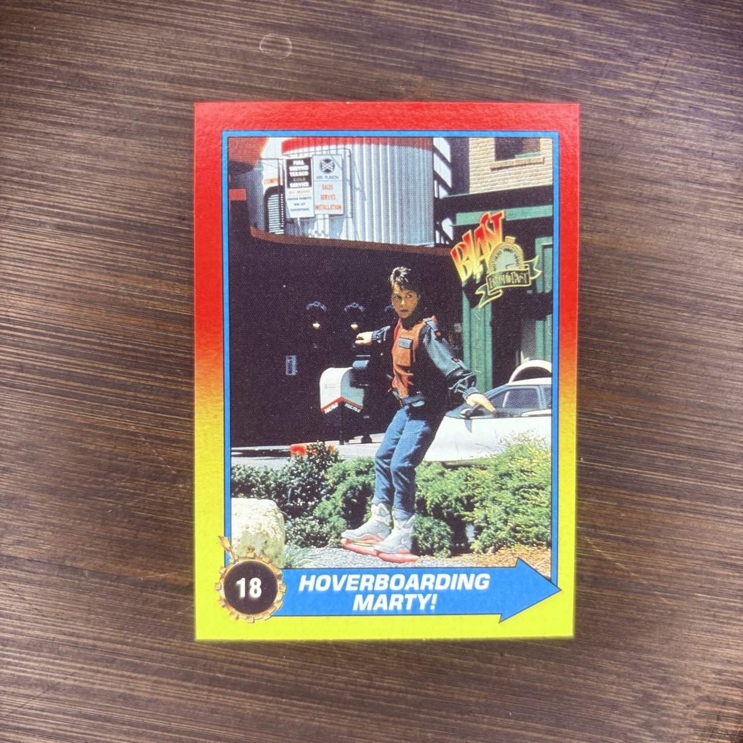 1989 Topps Back To The Future #18 "Hoverboarding Marty!" High Grade Trading Card0