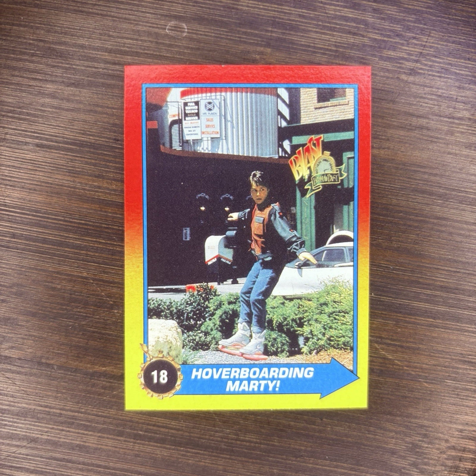 1989 Topps Back To The Future #18 "Hoverboarding Marty!" High Grade Trading Card0