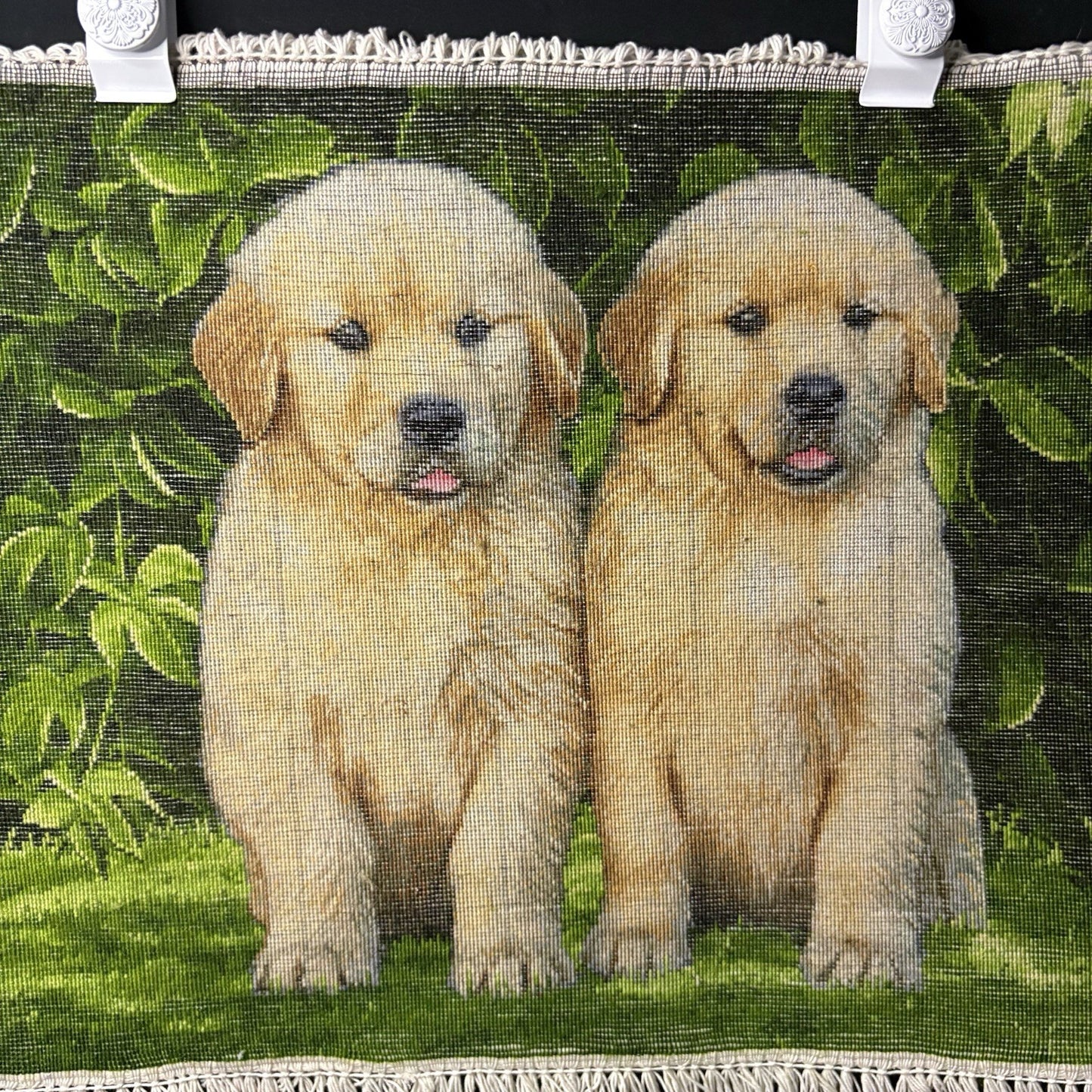 Pictorial Rug 3D Puppy Hand Knotted 24”x17” 224KPSI w/Free Rug Hangers17