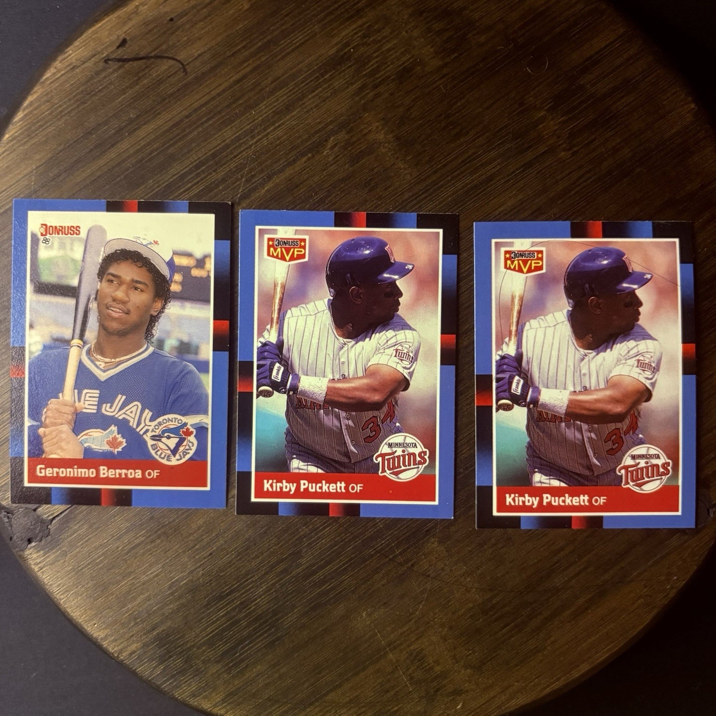 1989 Donruss Kirby Puckett MVP #BC-1 (Lot Of 2) w/Geronimo Berroa #6590