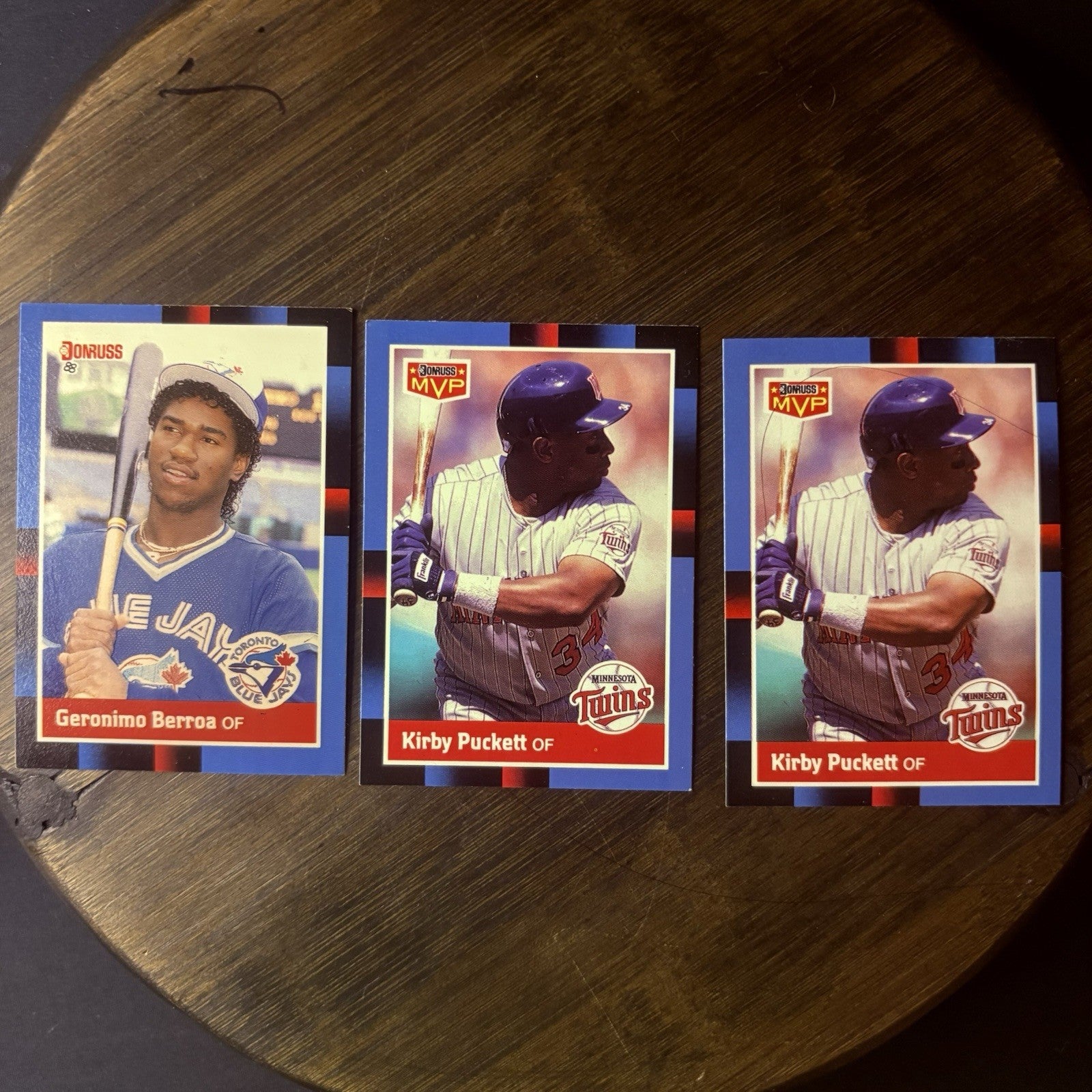 1989 Donruss Kirby Puckett MVP #BC-1 (Lot Of 2) w/Geronimo Berroa #6590