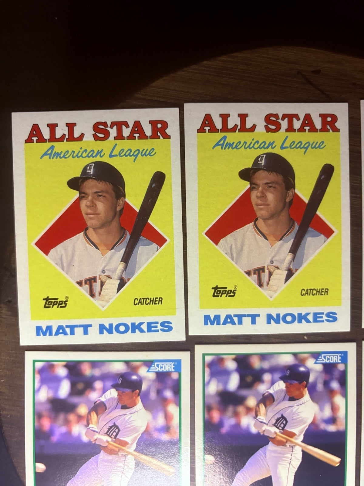 Matt Nokes (Lot of 6) Baseball Cards Detroit Tigers  MLB4