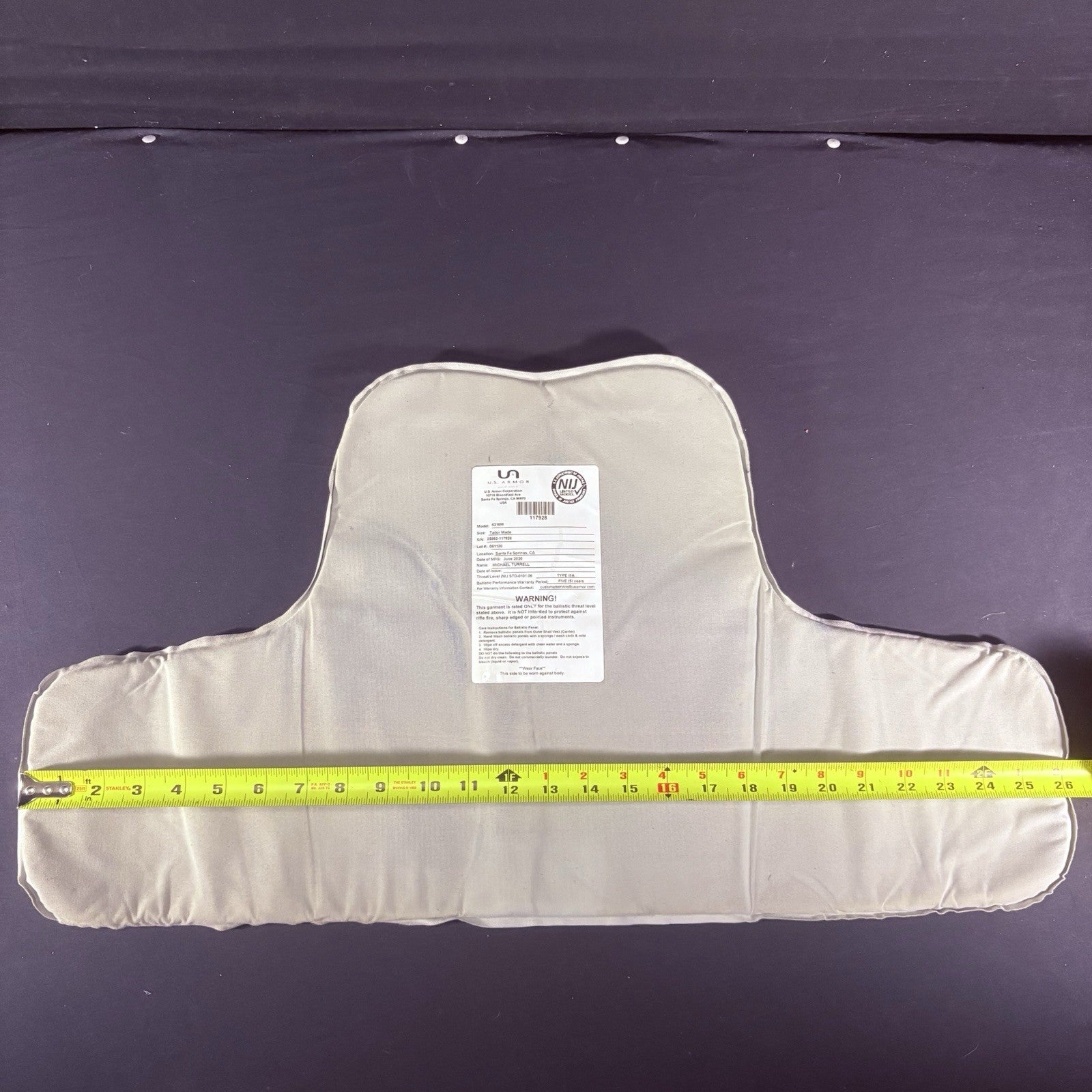 US Armor Level II (2) Bullet Proof Vest ~Size XL~ 2020 Concealable Ballistic14