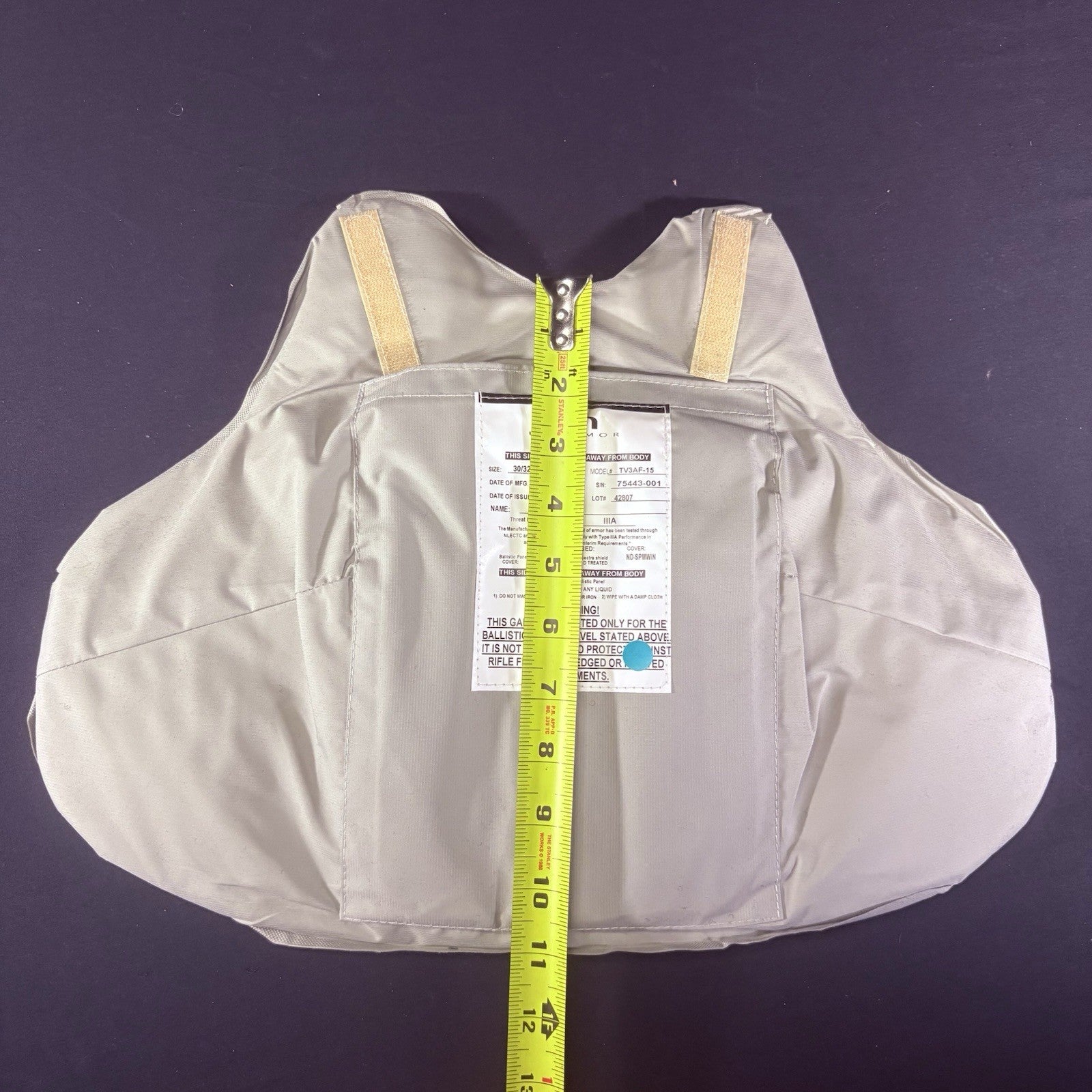 US Armor IIIA (3A) Bullet Proof Vest (Size Female SMALL) With Trauma Plate16