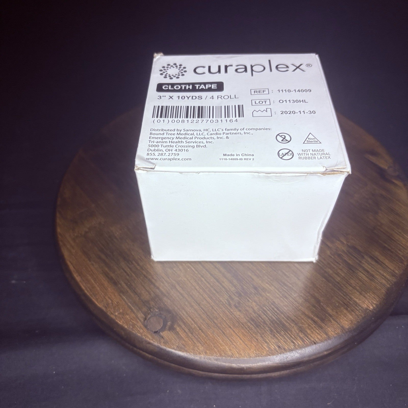 Curaplex Cloth Tape (1110-14009), 3" x 10 Yards - Box of 4 Rolls3