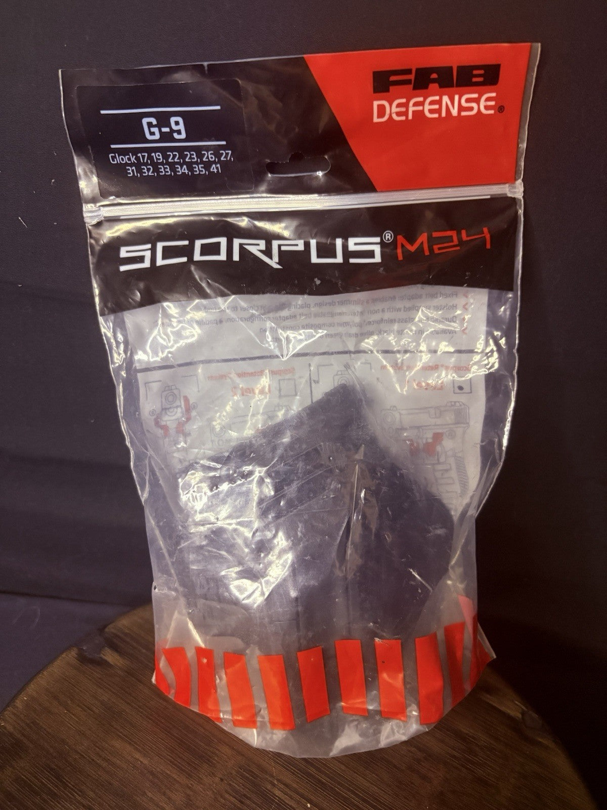 Fab Defense Scorpus G9 Holster Glock 17, 19, 22, 23, 26, 27, OWB Paddle RH Black3