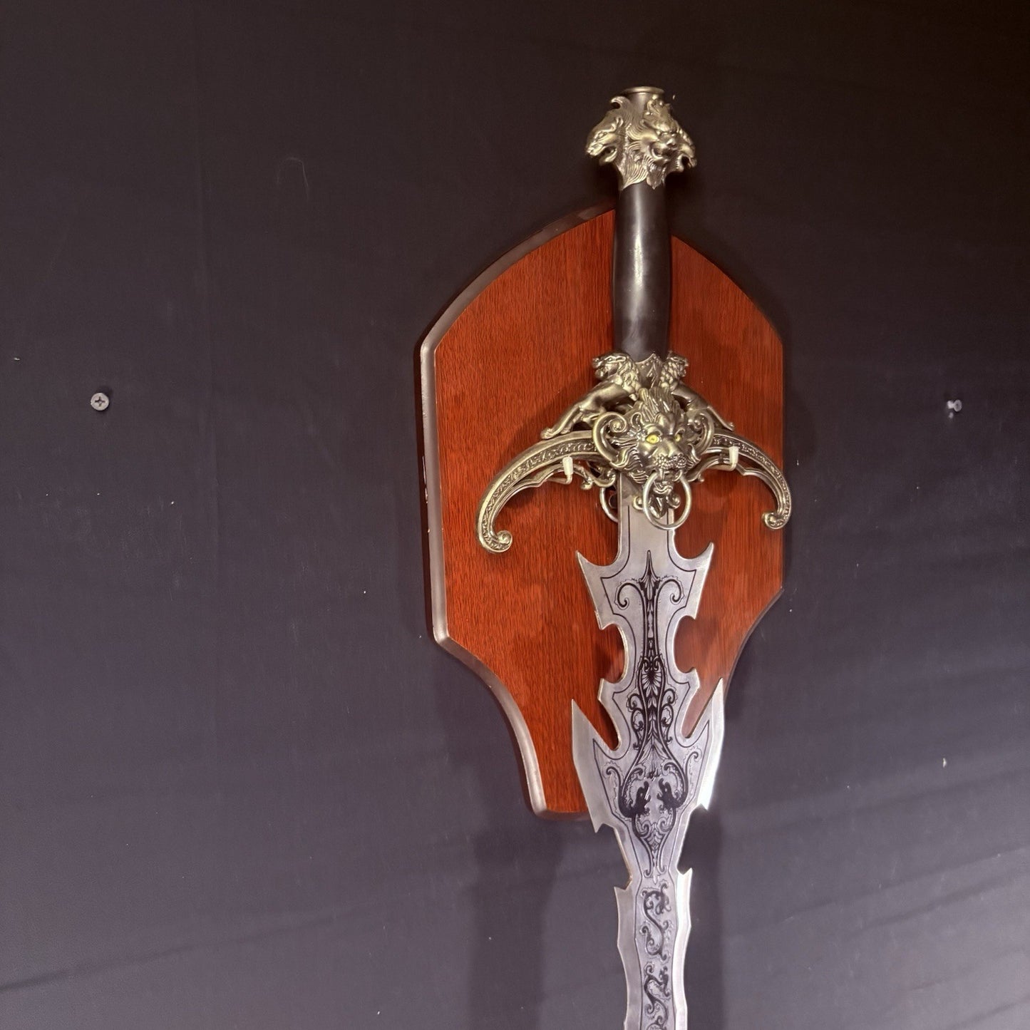 Sword Plaque Wall Mount Wood Vertical Display Holder Stand For Any Sword3