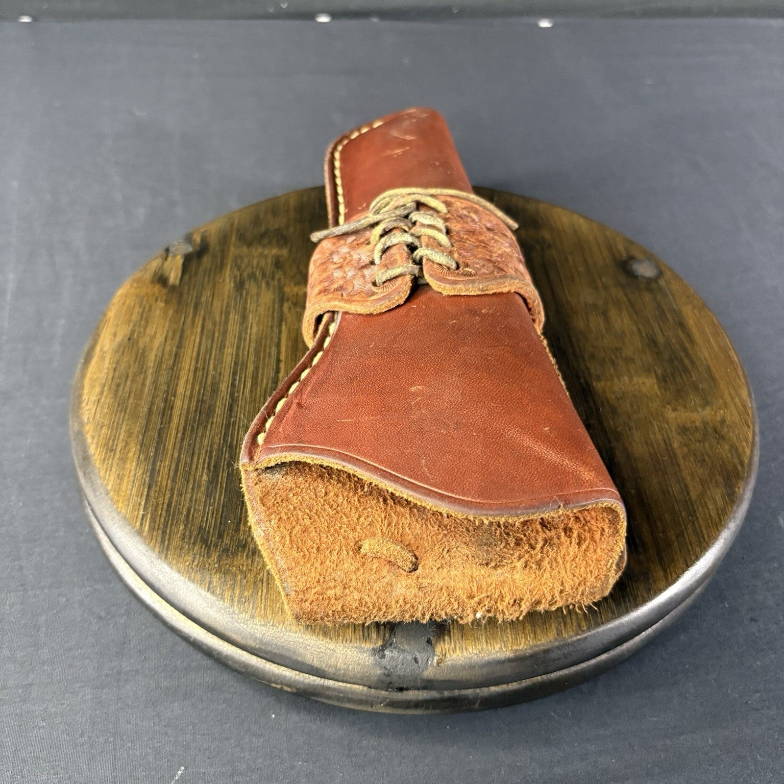 Hand Made Leather Single Action Revolver Holster Fits Up To 6” Left Hand Draw3