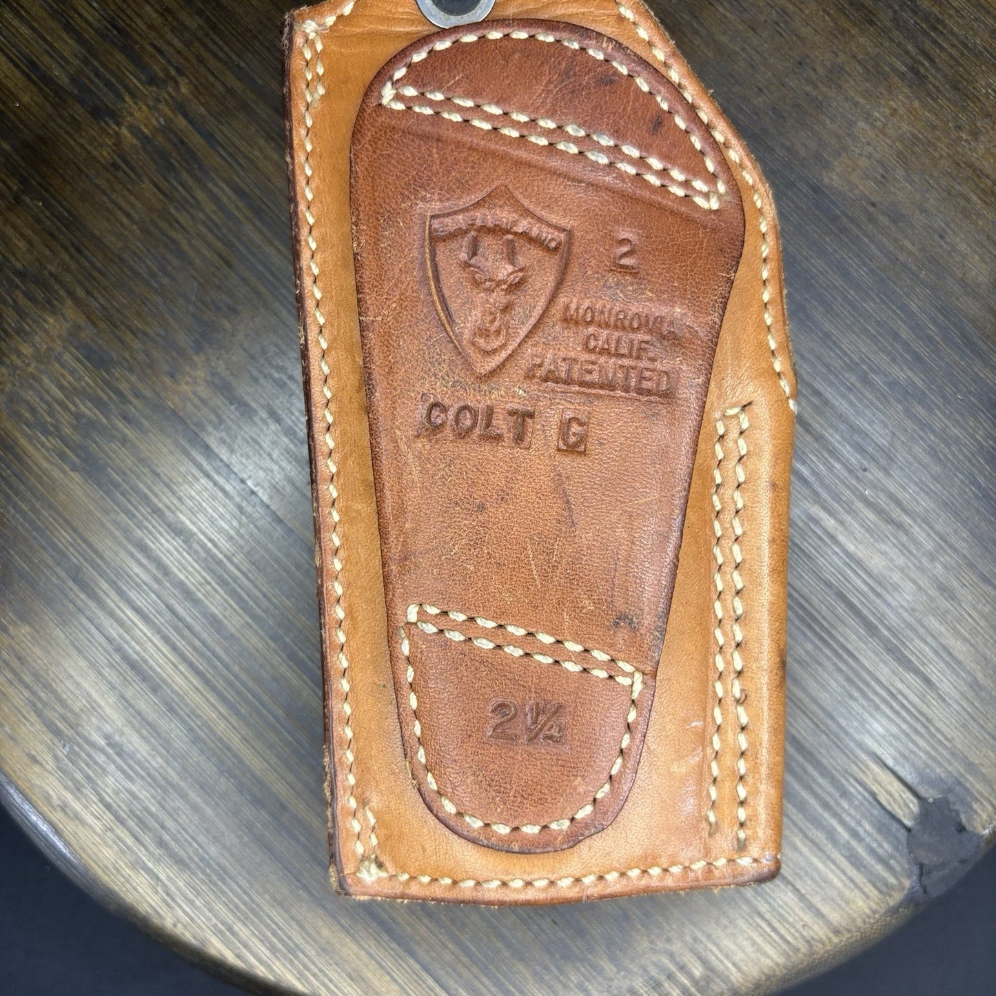 Safariland #2 Brown Leather Holster For Colt G Pistols 2 1/4" Belt Loop RH10