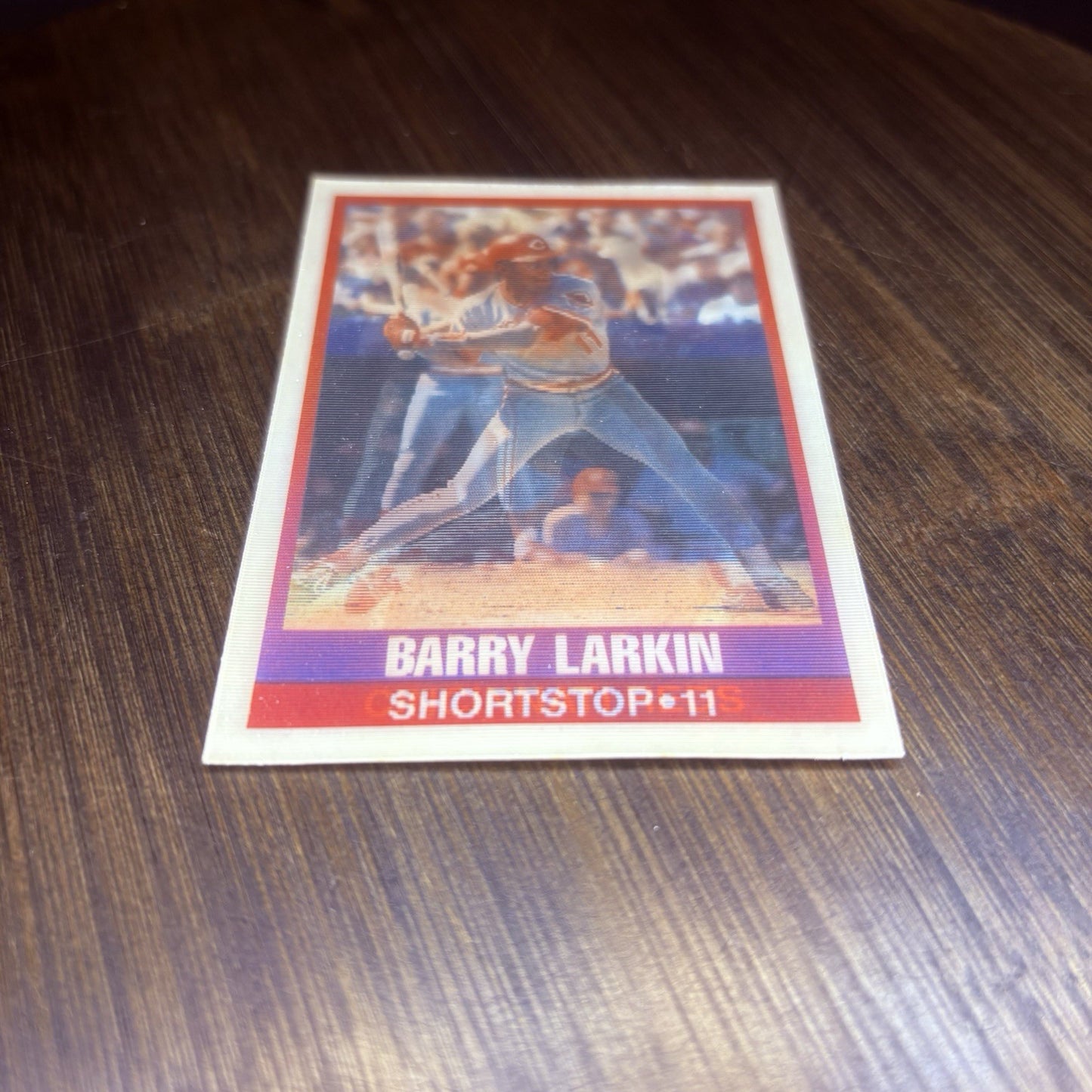 1989 Sportflics Barry Larkin #136 High Grade Trading Card REDS Holographic Card3