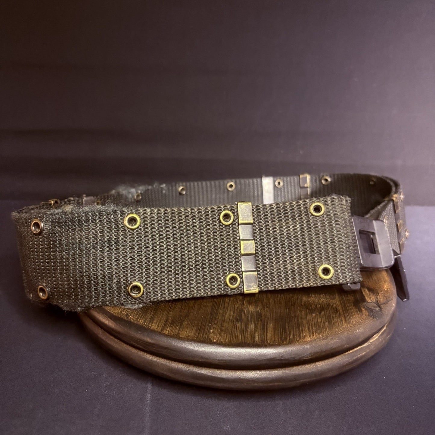 Vintage US Military Pistol Belt Size Large Quick Release Metal Buckle4