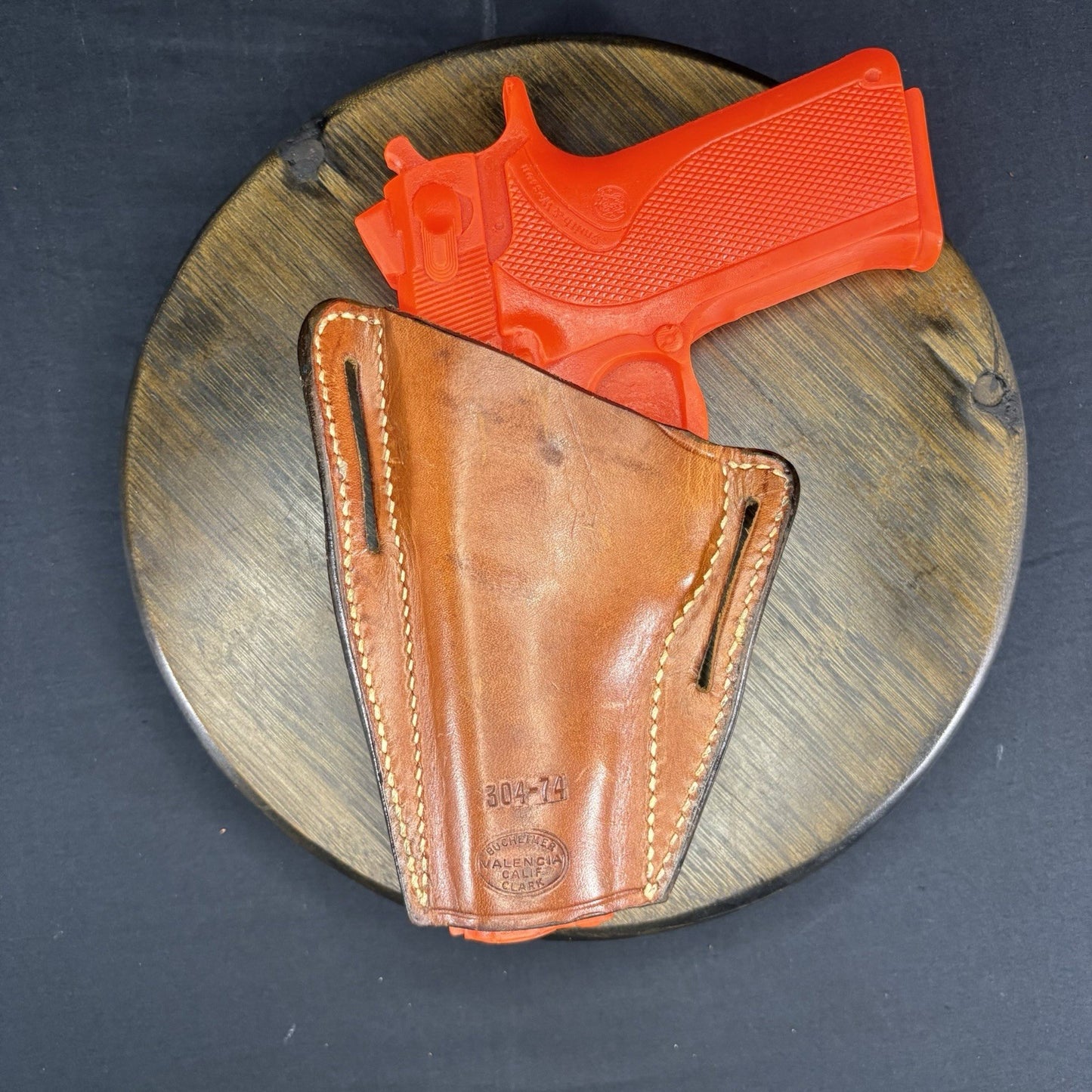 Bucheimer Leather Smith & Wesson/ S&W 1006 Holster Black And Tan Model 304-744