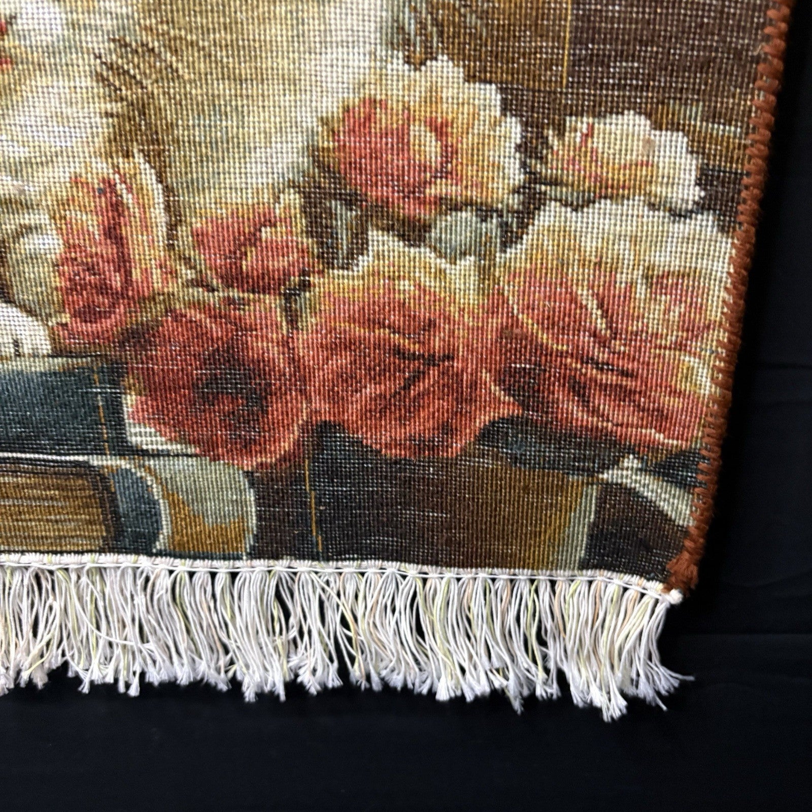 Persian Pictorial Rug Kittens Hand Knotted w/Silk Inlays 24”x16” w/Rug Hangers21