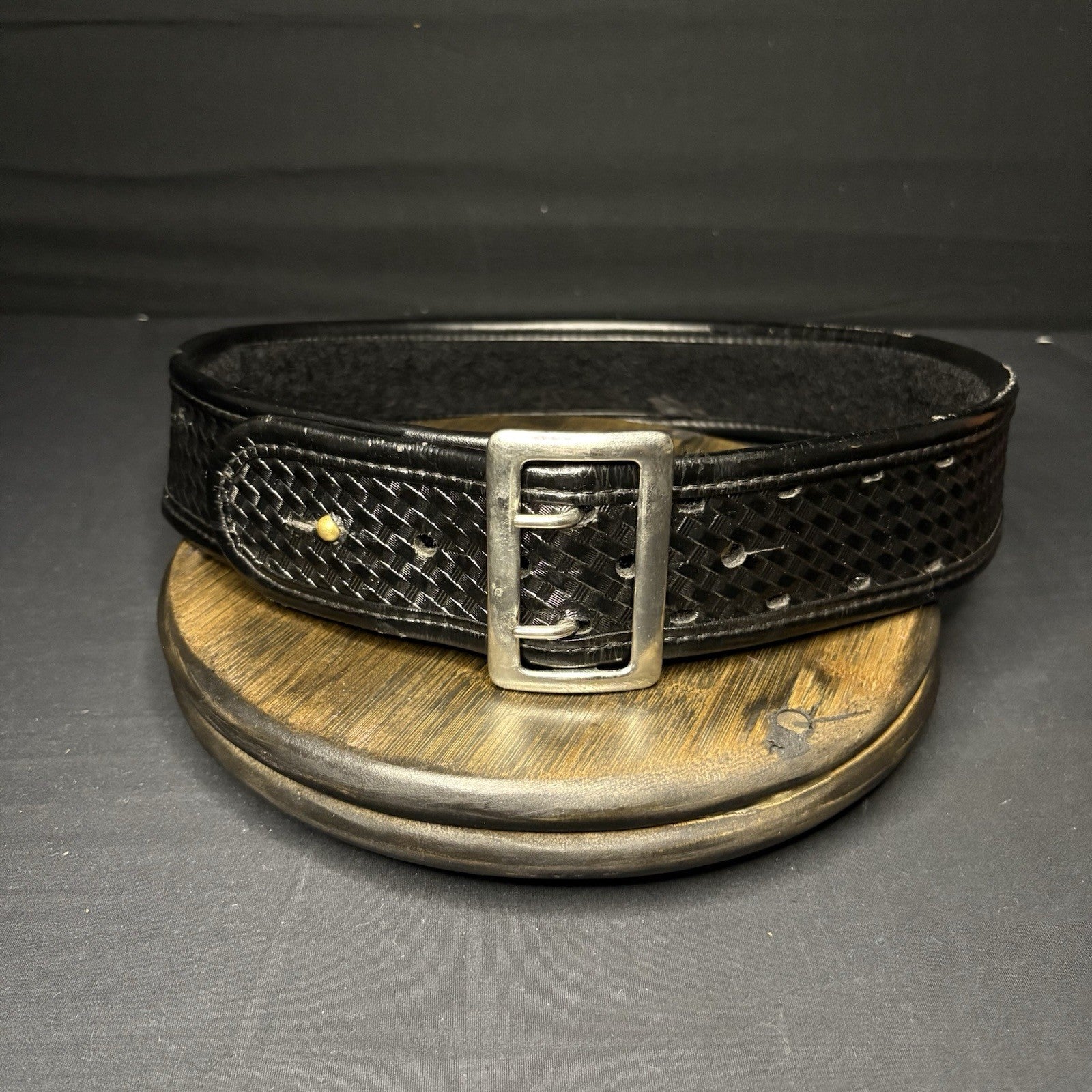 Bianchi 7960 Belt AccuMold Elite Sam Browne Duty Belt Size 32”- 34” Basketweave0