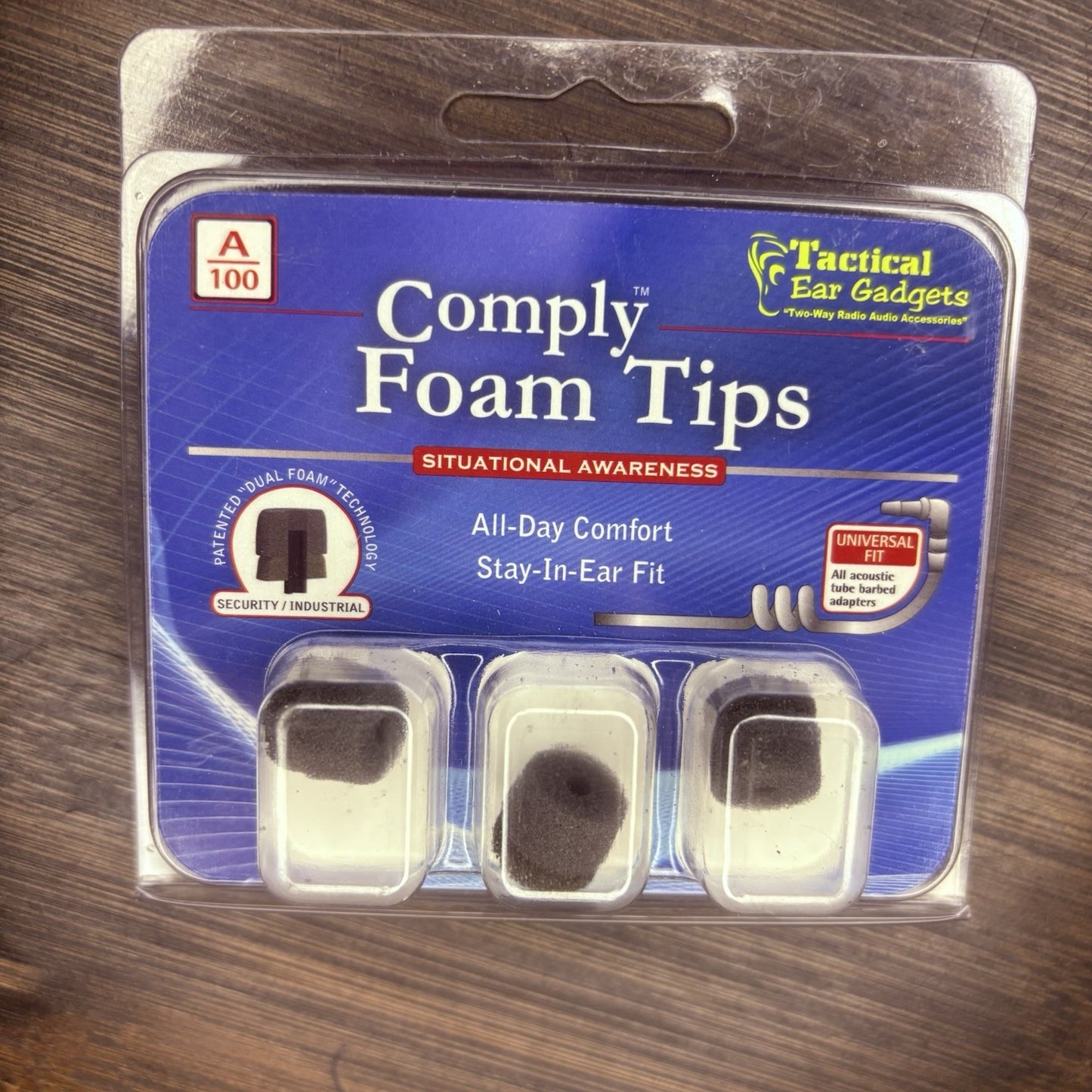 Comply Two Way Earpiece A100 Memory Foam Ear Tips (3 Pieces)0