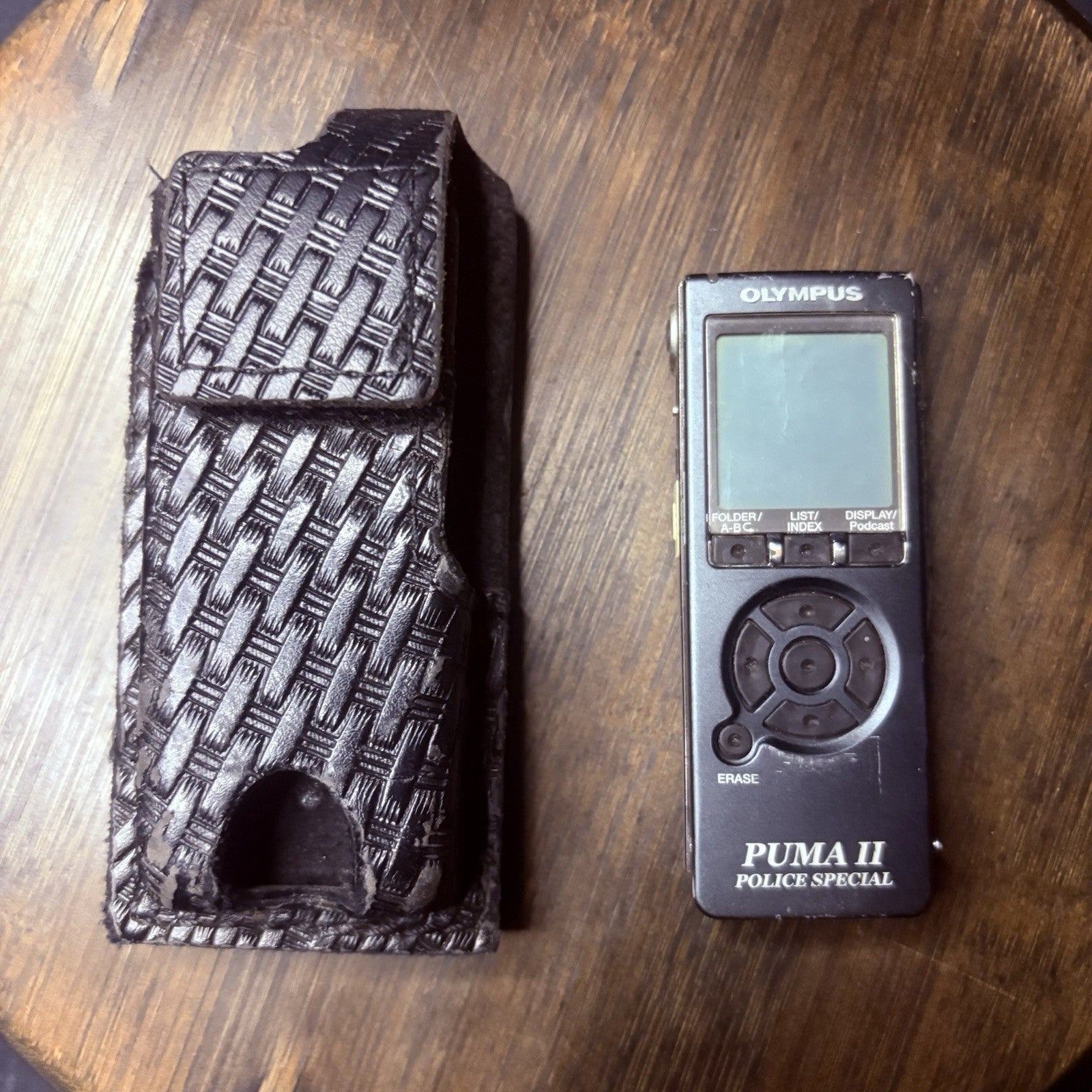 Olympus Puma II Voice Recorder w/Holster, Law Enforcement Police Dictation0