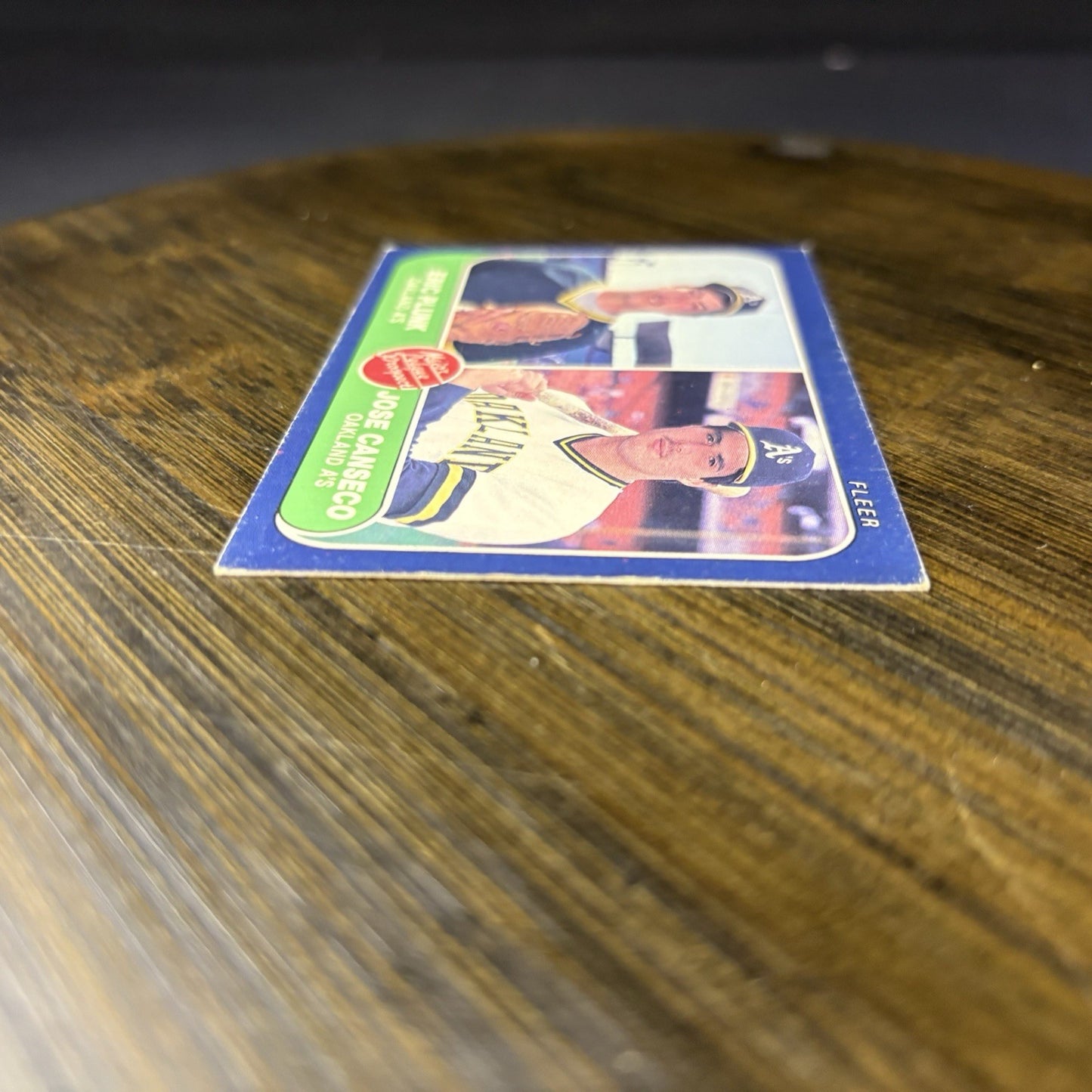 1986 Fleer Eric Plunk/Jose Canseco Rookie Card RC #649 Oakland Athletics 2