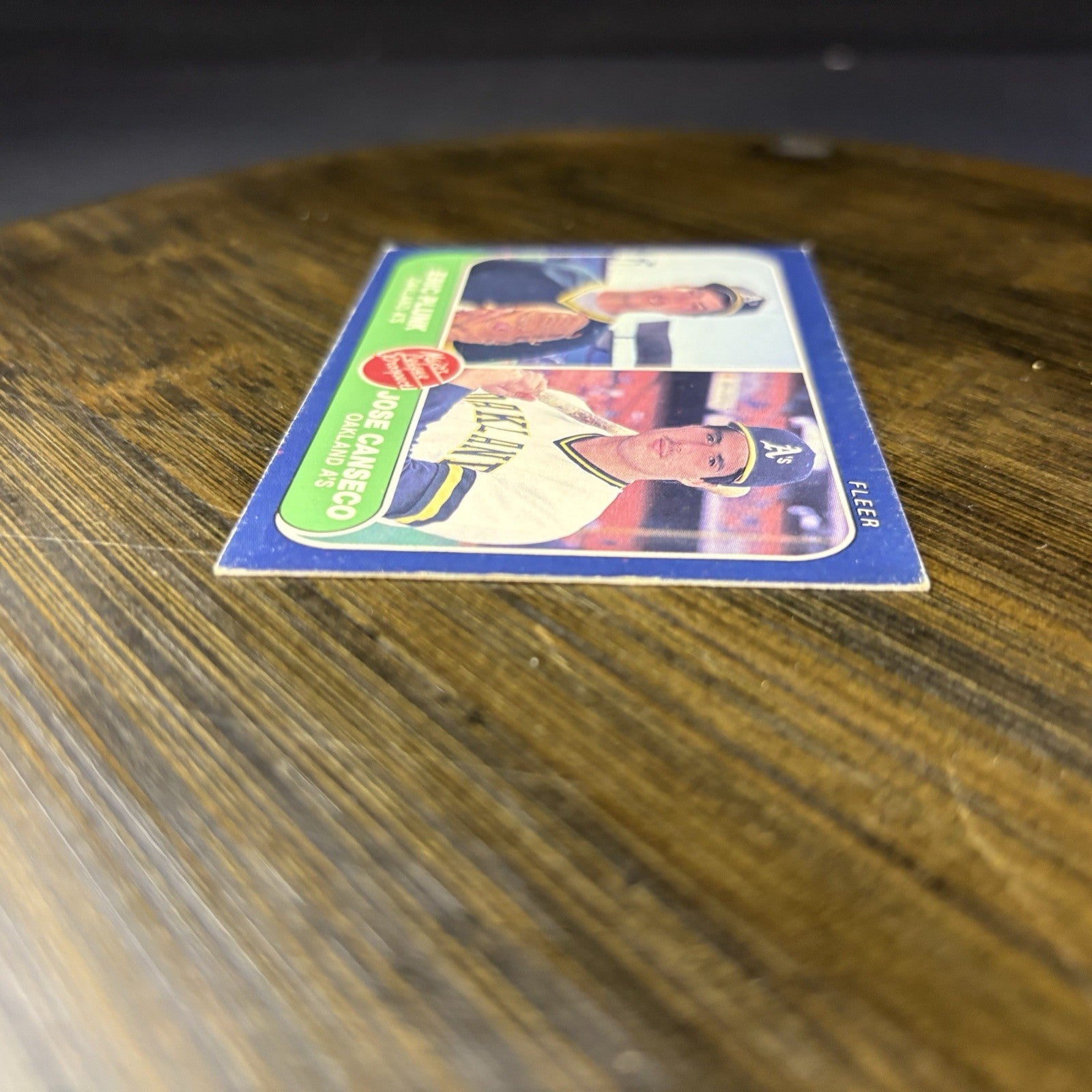 1986 Fleer Eric Plunk/Jose Canseco Rookie Card RC #649 Oakland Athletics 2