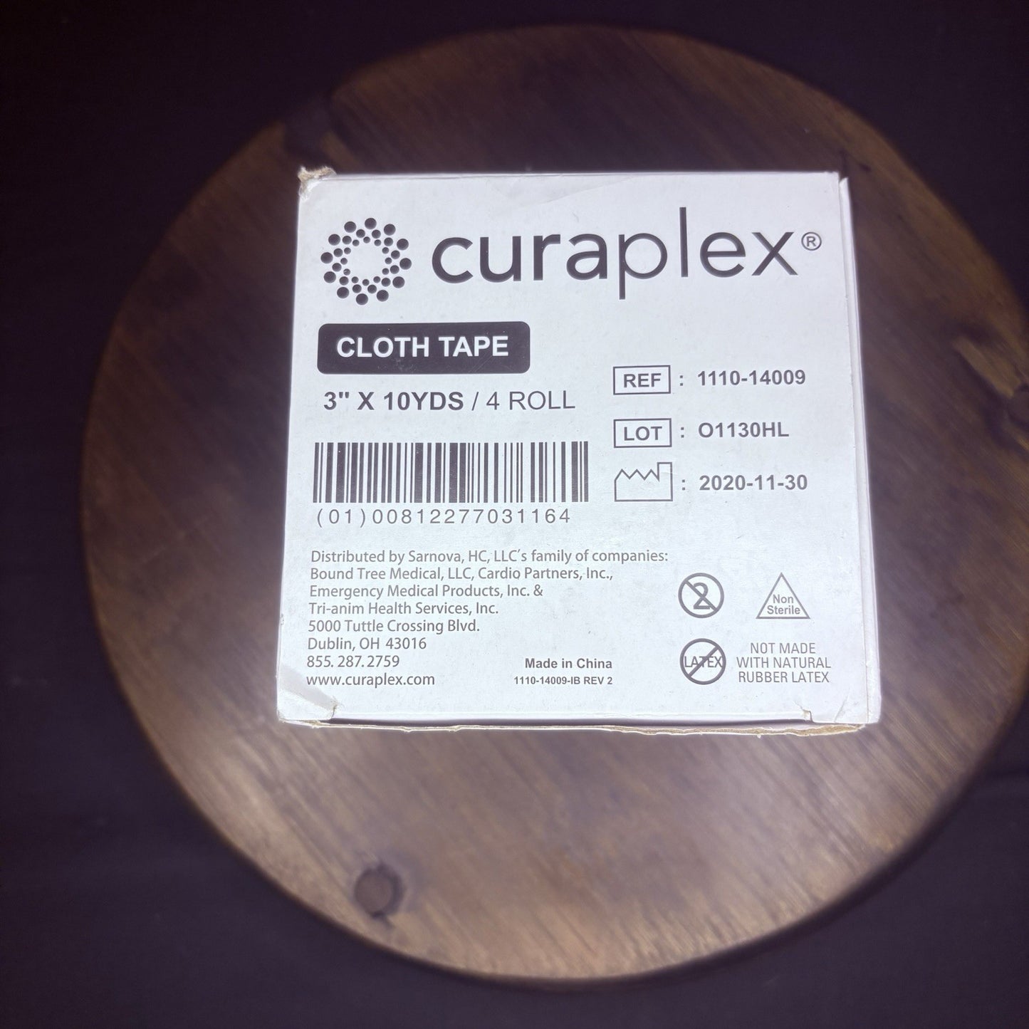 Curaplex Cloth Tape (1110-14009), 3" x 10 Yards - Box of 4 Rolls1