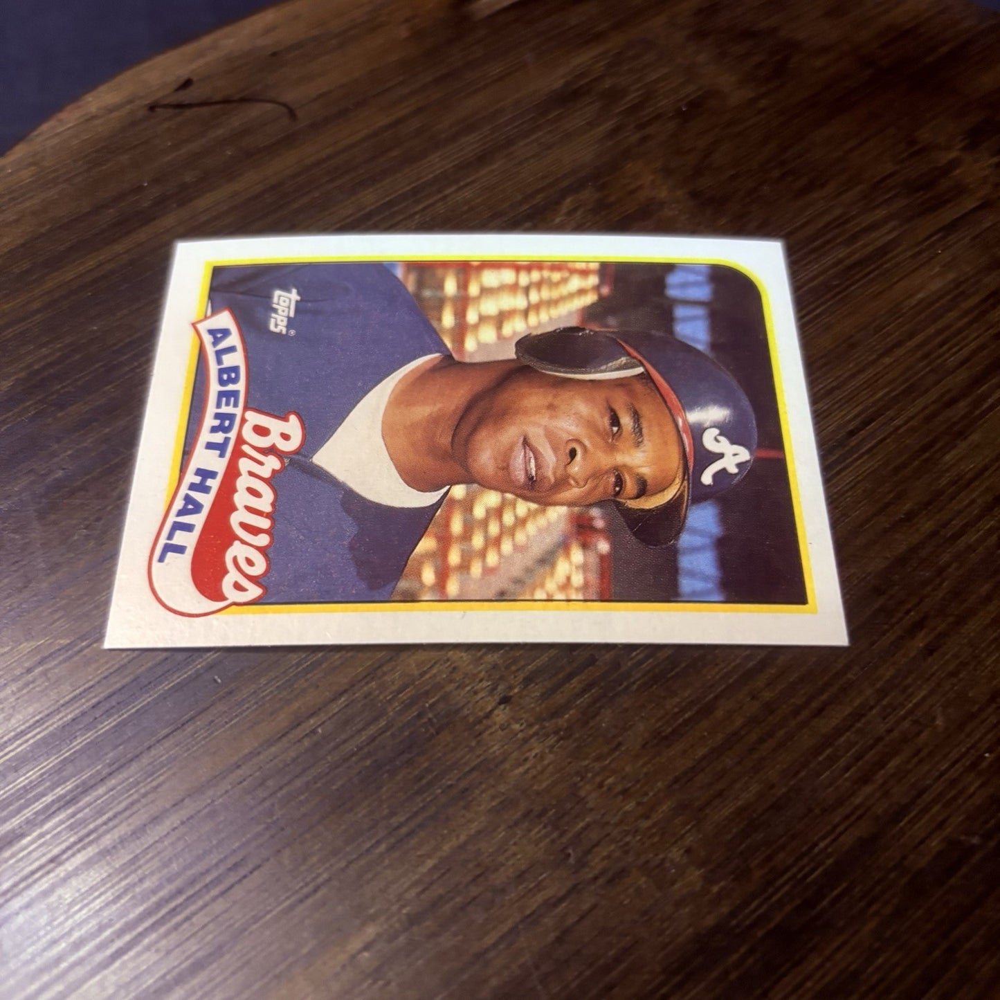 Albert Hall #433 1989 Topps MLB Baseball Card Braves High Grade3