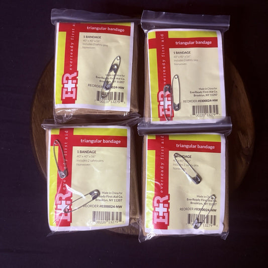 E+R Trianglar Bandage Pack of 4, (40"x56")0
