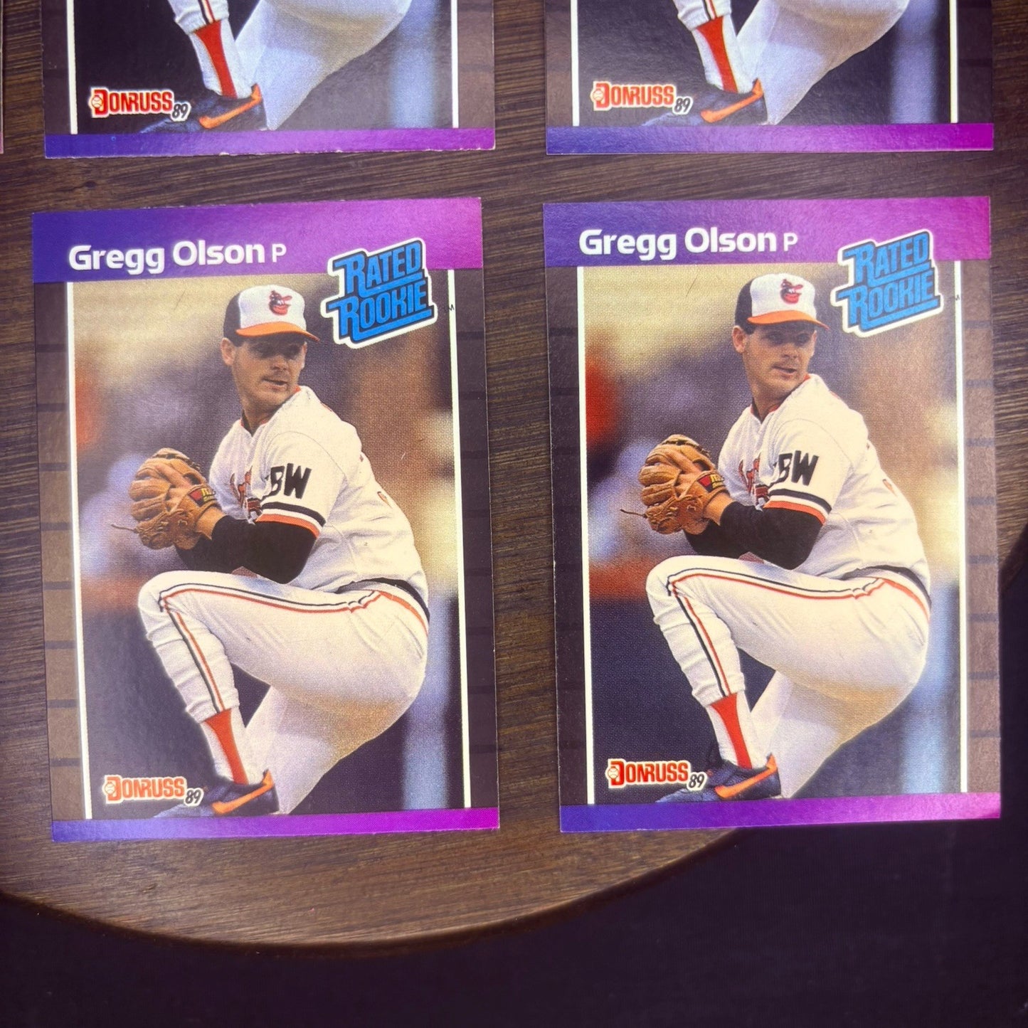 (Lot of 6) 1989 Donruss Rated Rookie Greg Olson Baltimore Orioles  #463