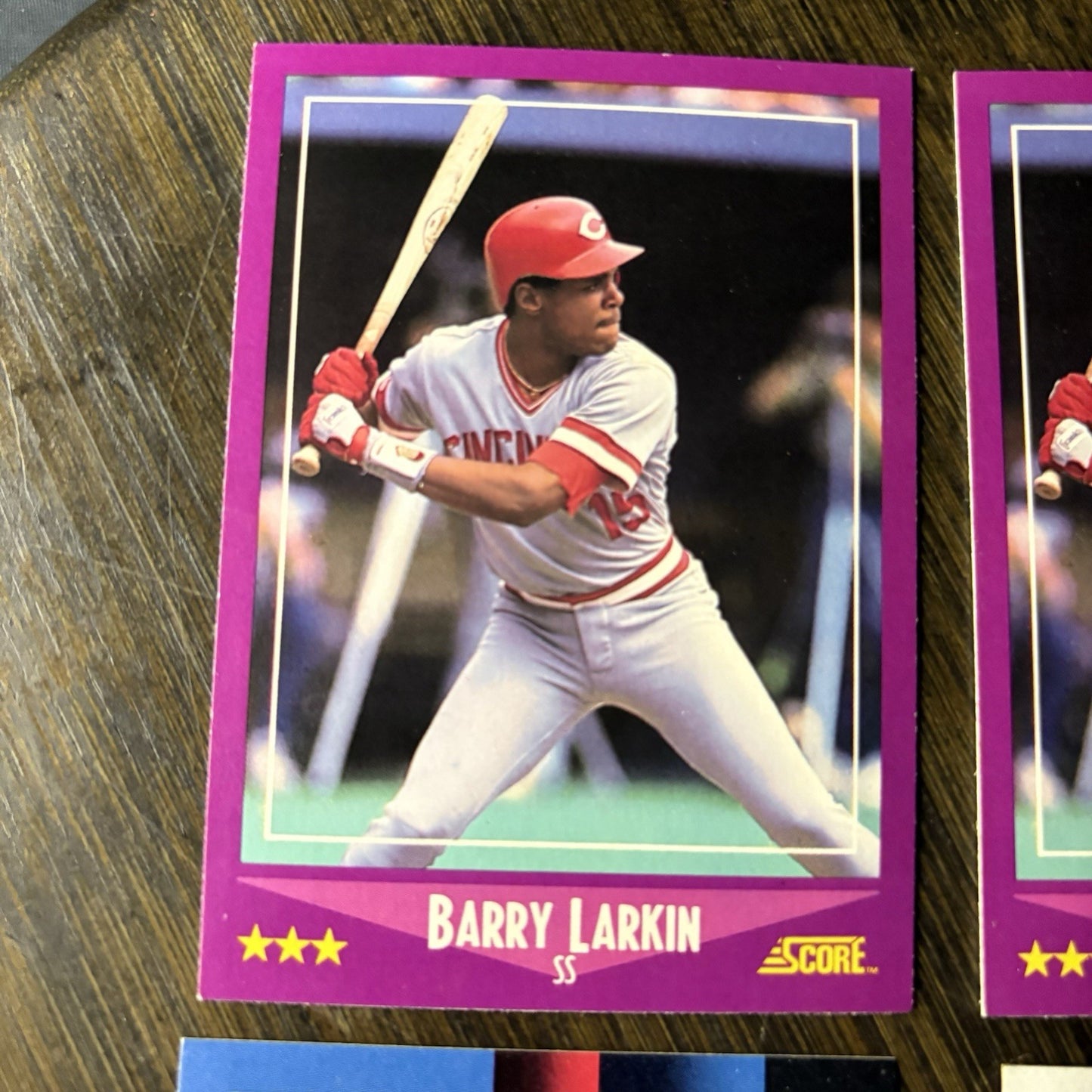 1988 Barry Larkin (4) Card Lot Score (#72) Donruss (#492) Topps(#102) High Grade6