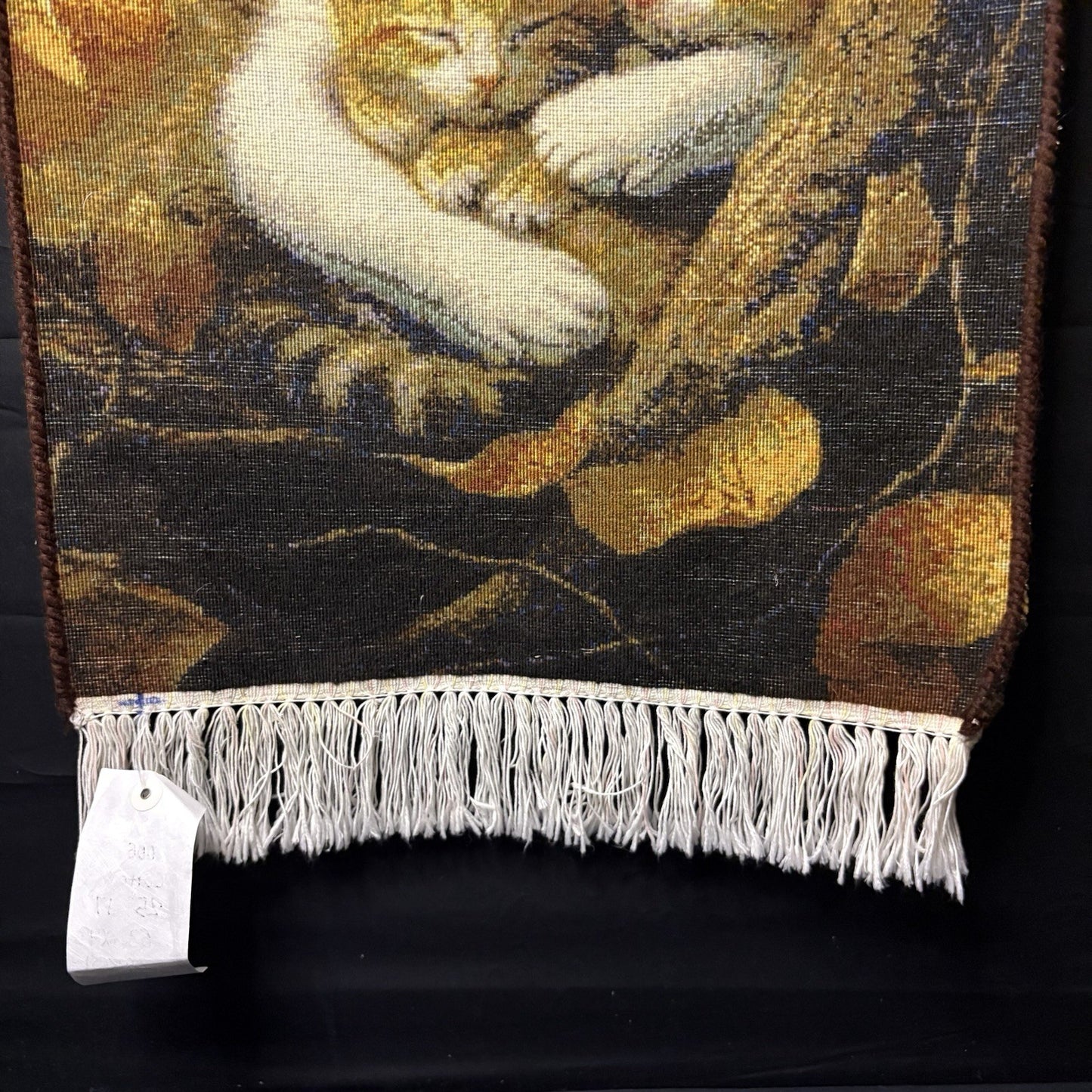 Pictorial Rug Kittens Hand Knotted w/Silk 289KPSI 25”x17” w/Rug Hangers14