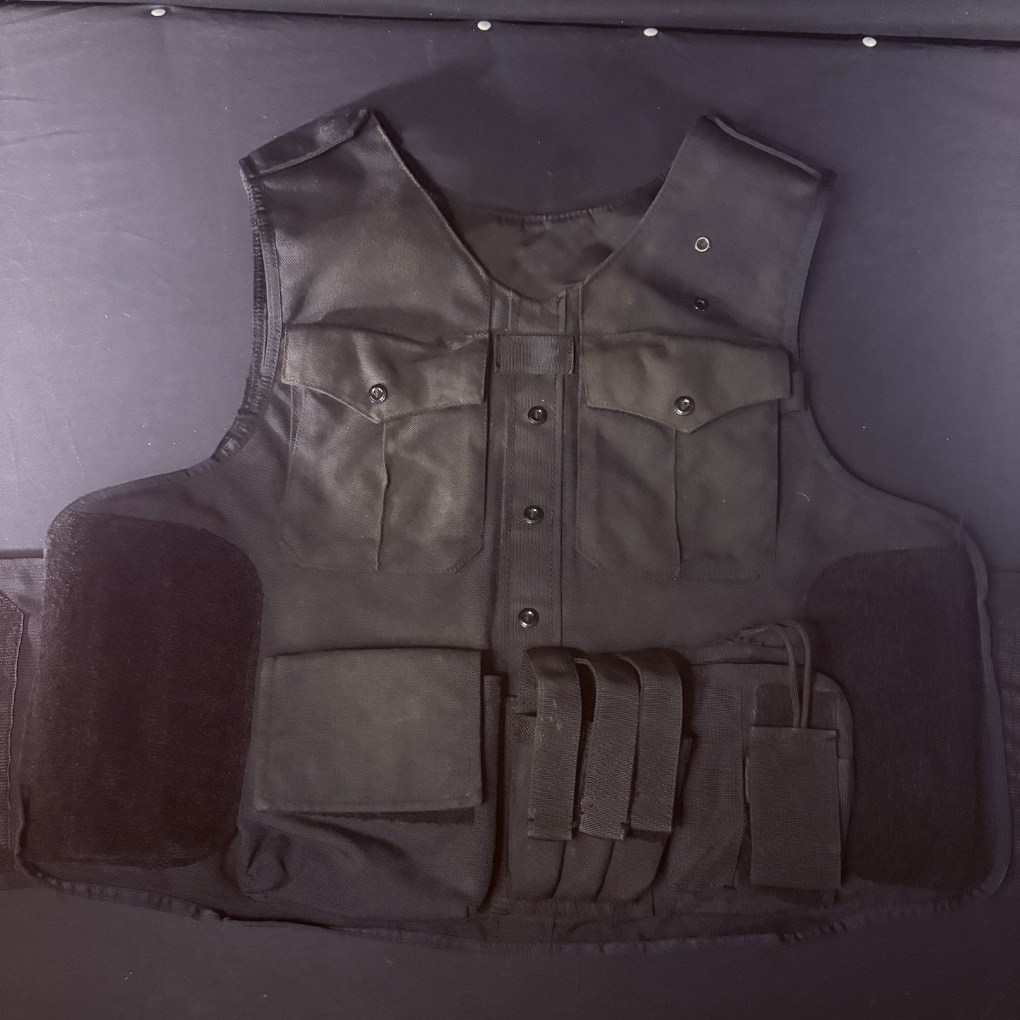 Cordura Tactical Plate Carrier Size XL USA Made w/Radio, Mag, Utility Pouches5
