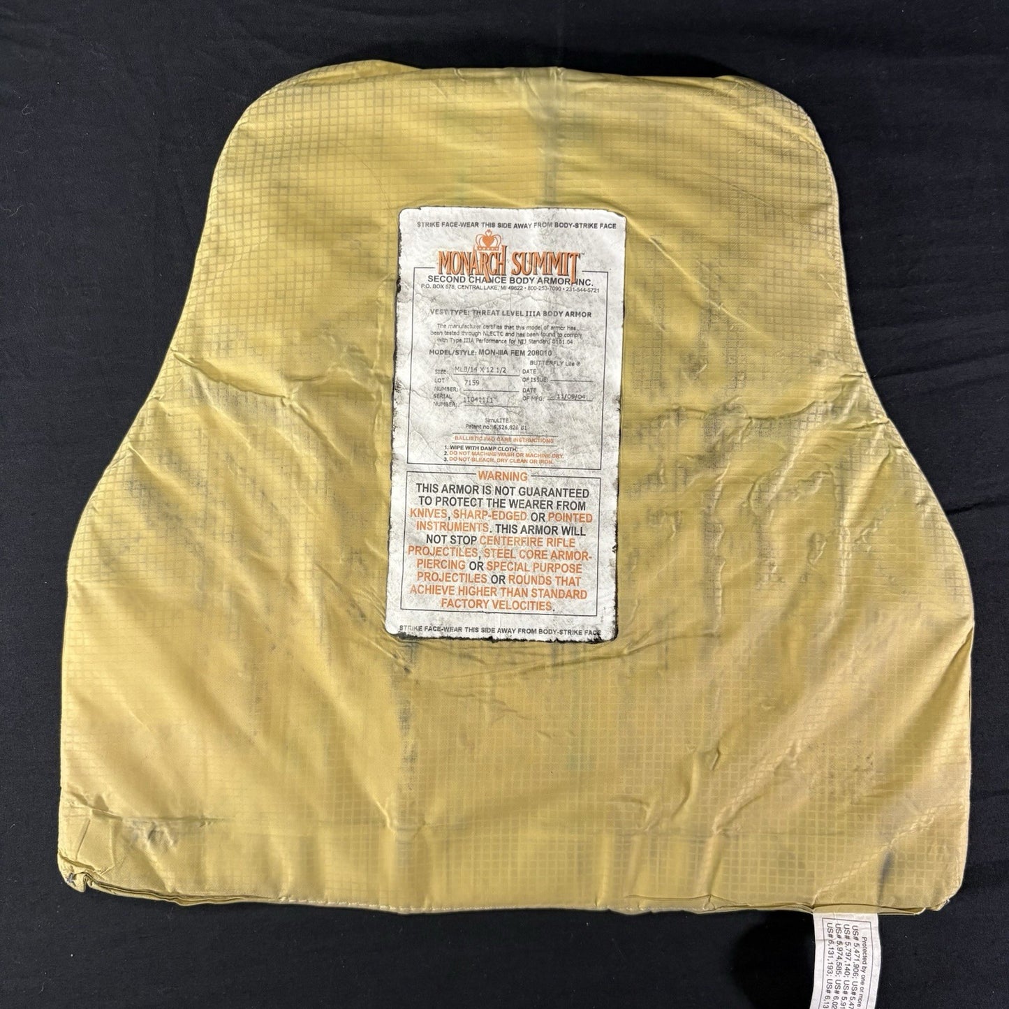 3A (IIIA) Bullet Proof Vest Size Medium Female Second Chance Body Armor17