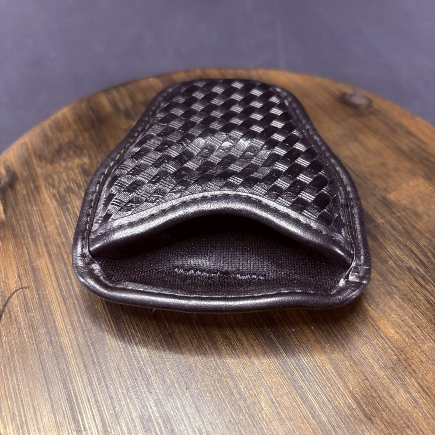 Bianchi Open Top Handcuff Case Model 7934 Accumold Basket Weave Finish Black3