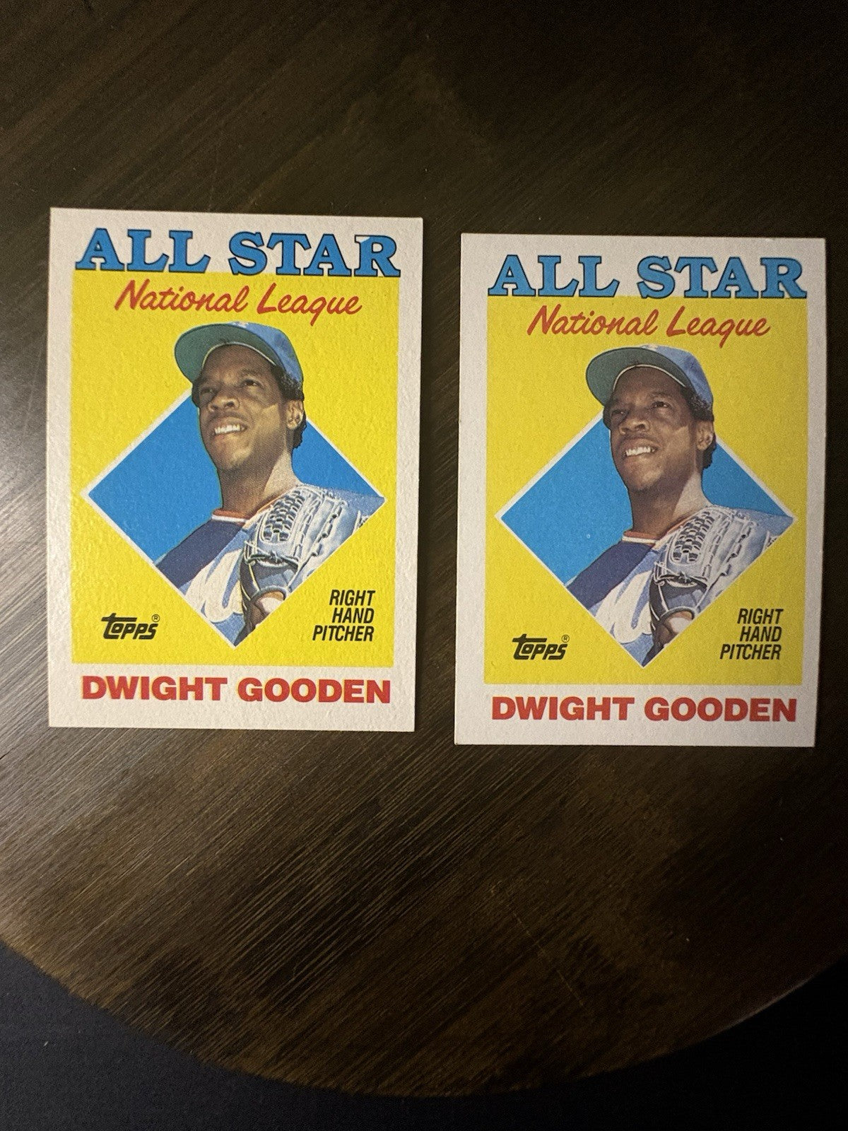 1988 Topps All Star 405 Dwight Gooden Error White on “R” + Extra Card High Grade0