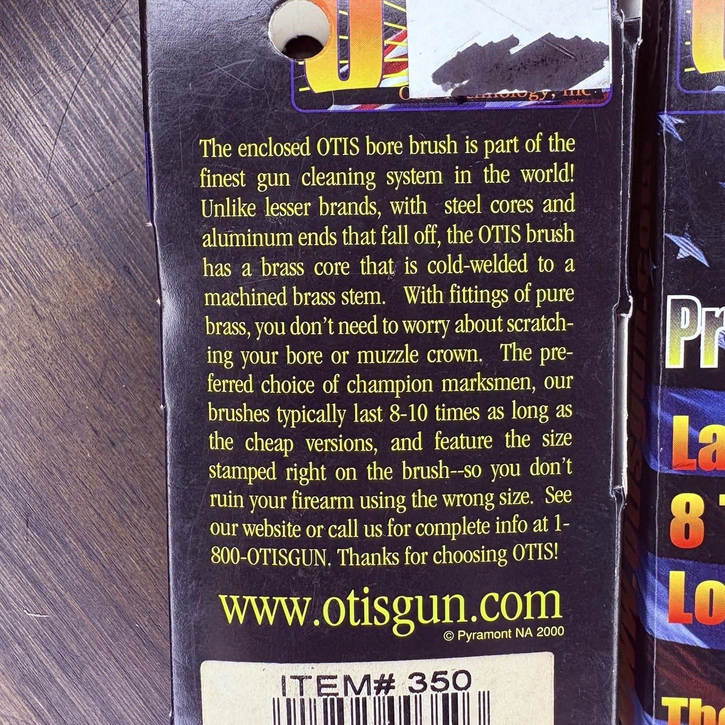 (2) OTIS .50 Caliber Pistol Brass Bore Brush 12.9mm LAST 8X LONGER2
