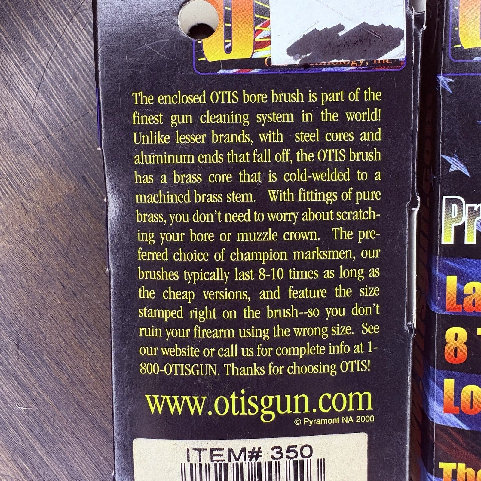 (2) OTIS .50 Caliber Pistol Brass Bore Brush 12.9mm LAST 8X LONGER2