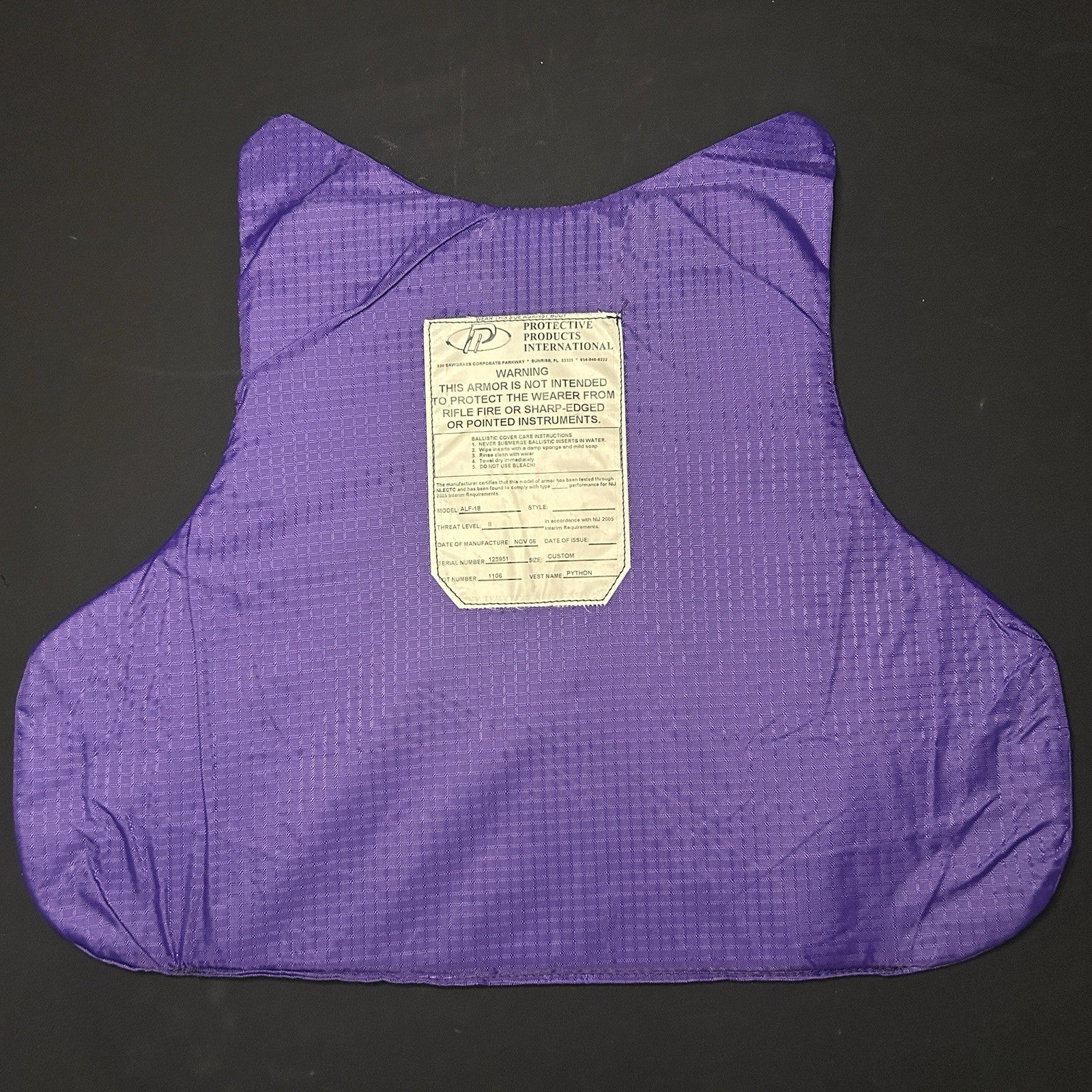 PPI Bullet Proof Vest Size XL Level II (2) Ballistic Concealable Vest6