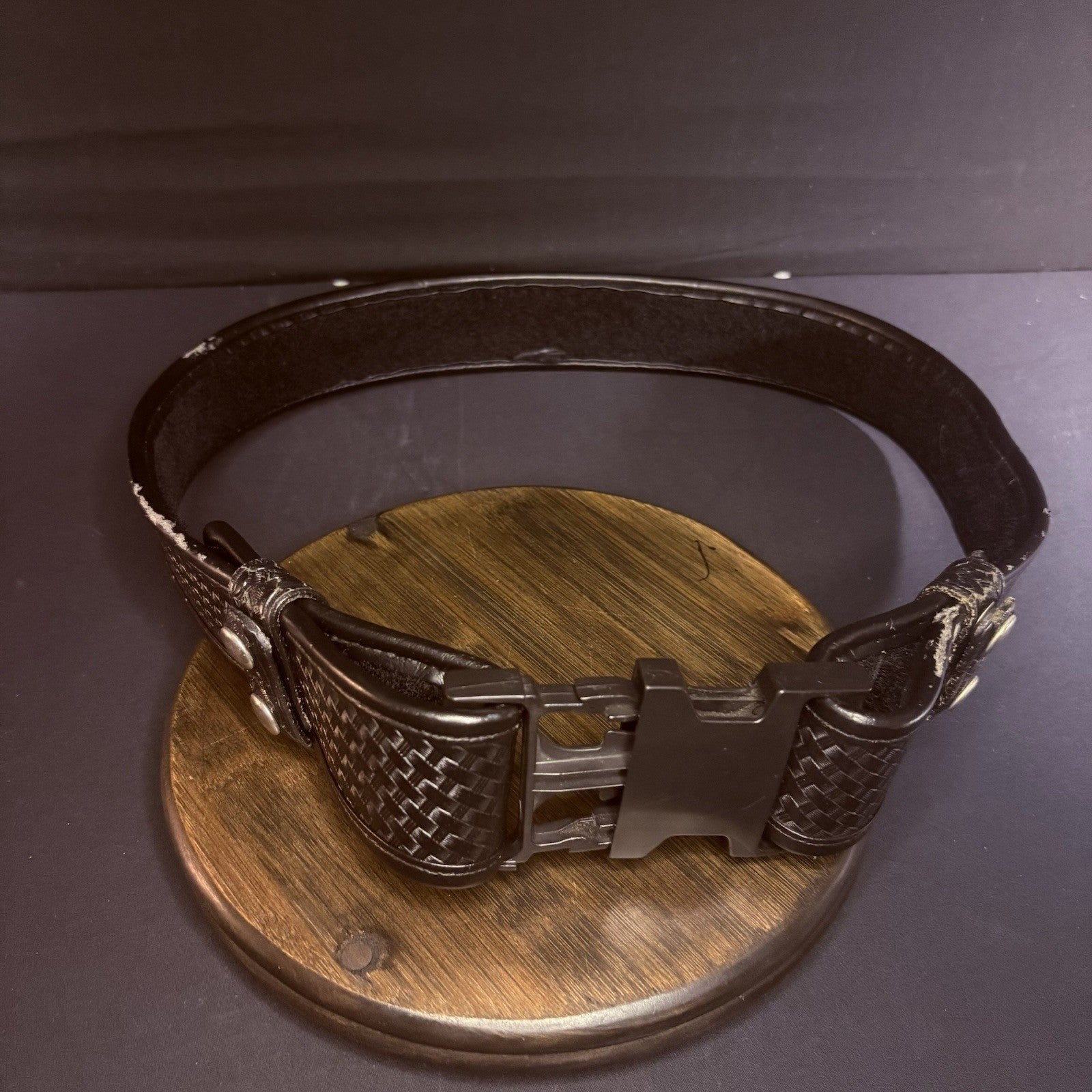 Bianchi 7950 Duty Belt Size 40”-46" w/Belt Keepers AccuMold Basketweave Leather3