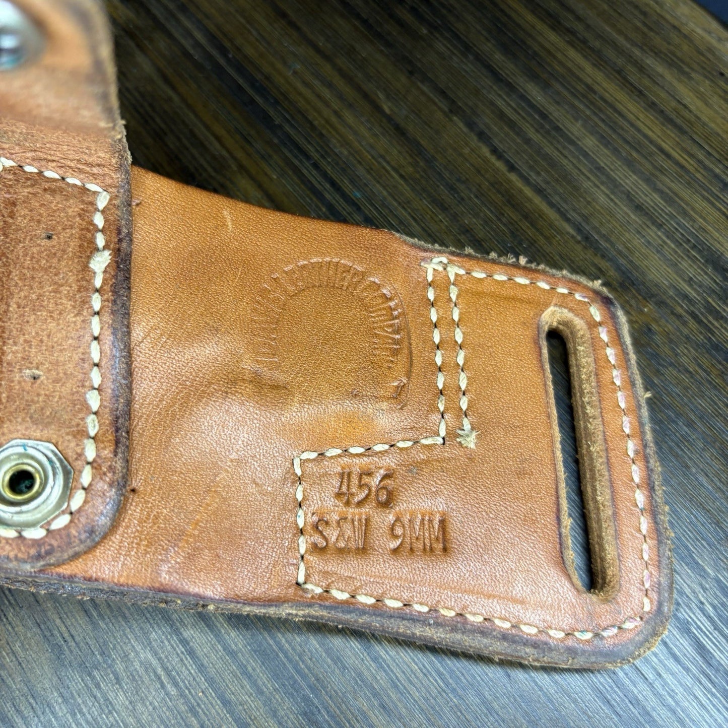 Yaqui 456 Holster For S&W 9mm Davis Leather Company, Firing Grip From Draw!7