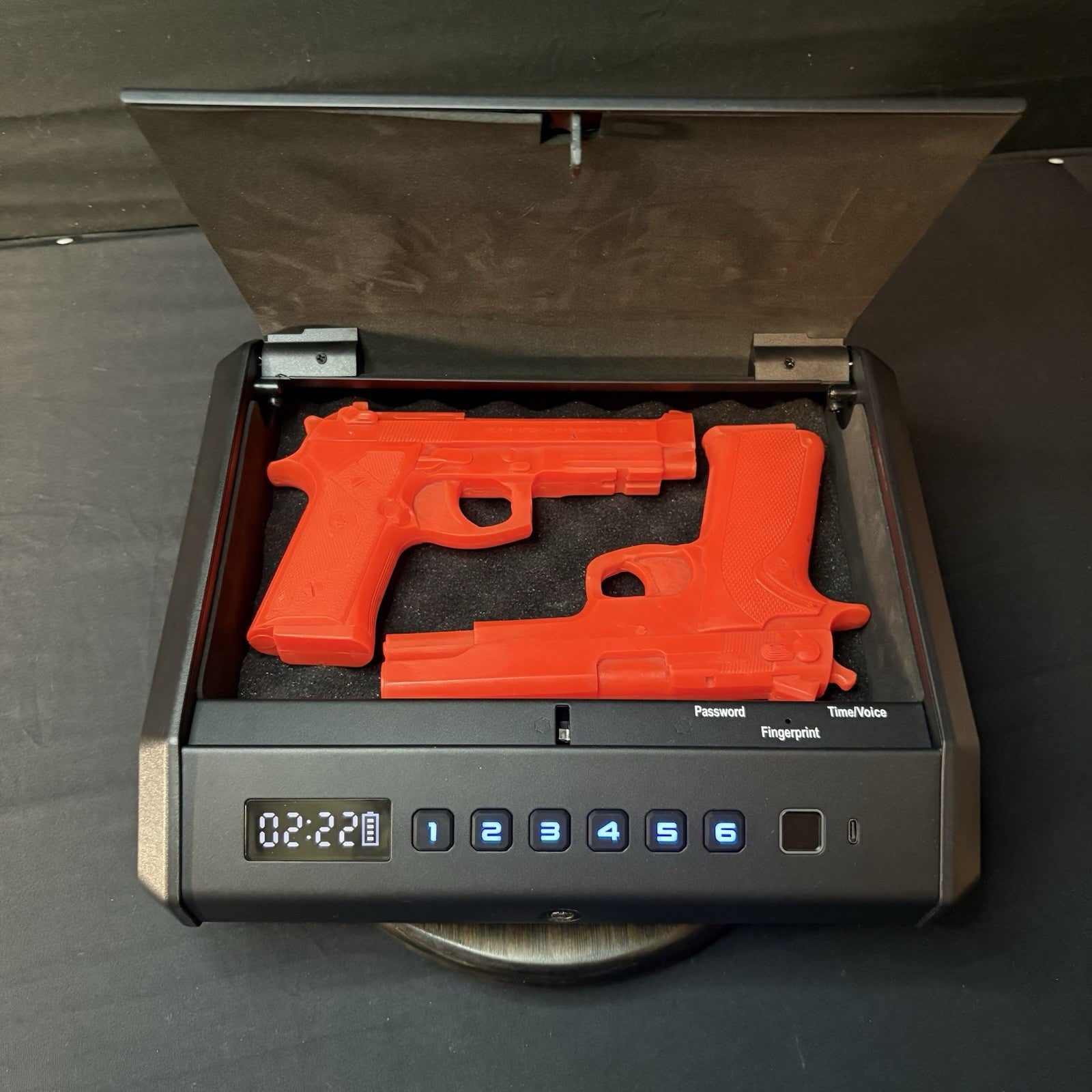 Gun Safe for Handgun Biometric Gun Safe 3 Ways Quick Access with Fingerprint/Key0