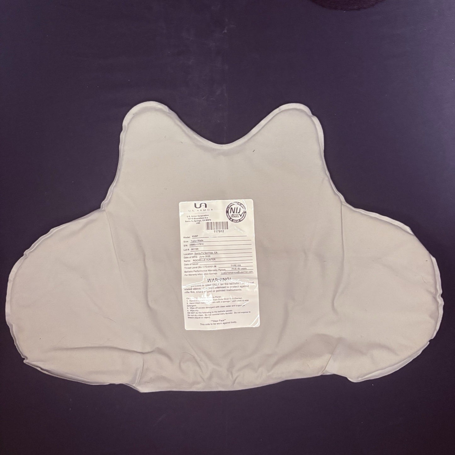 US Armor 2020 Bullet Proof 3A Vest Size FEMALE SMALL Ballistic IIIA Concealable8