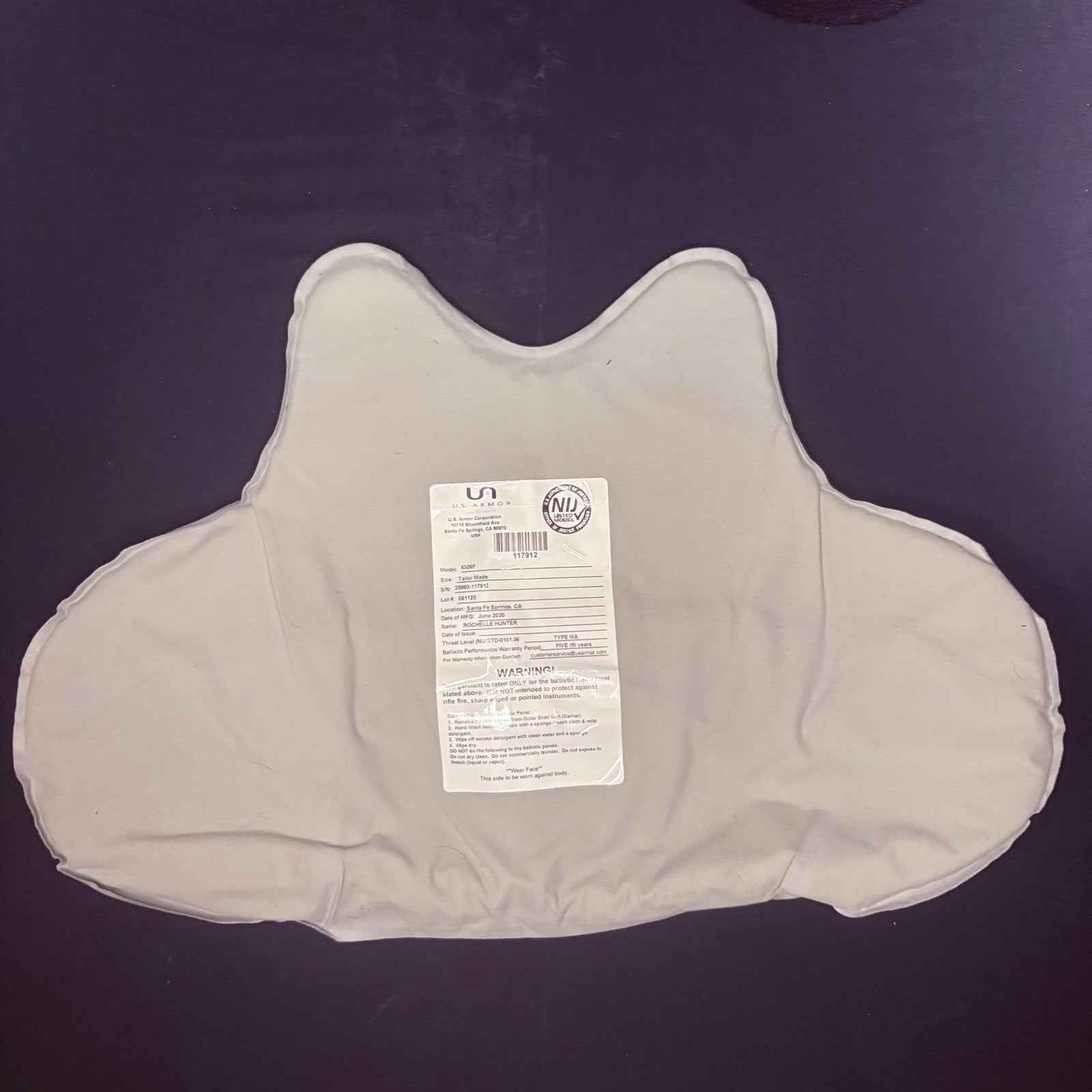 US Armor 2020 Bullet Proof 3A Vest Size FEMALE SMALL Ballistic IIIA Concealable8