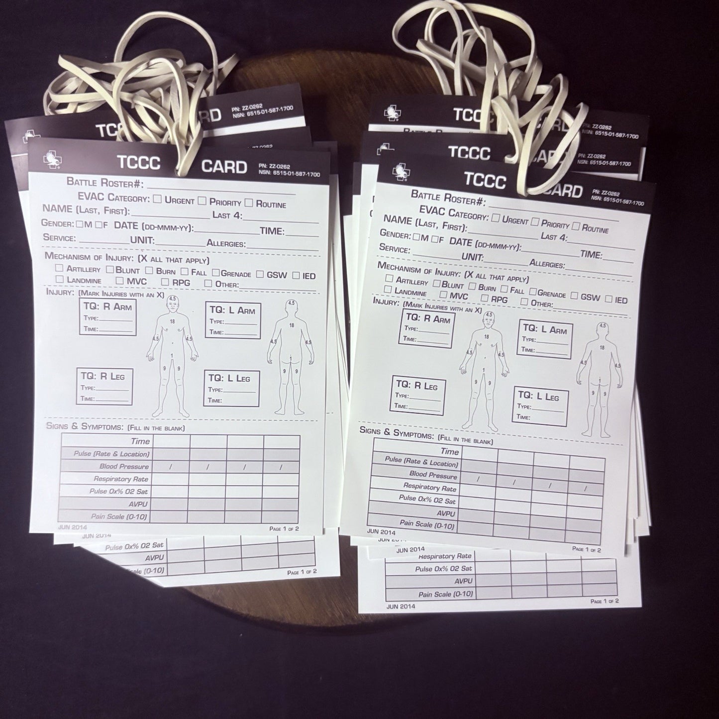 (15 Pack) NAR NORTH AMERICAN RESCUE COMBAT CASUALTY CARDS IFAK MEDIC MILITARY0